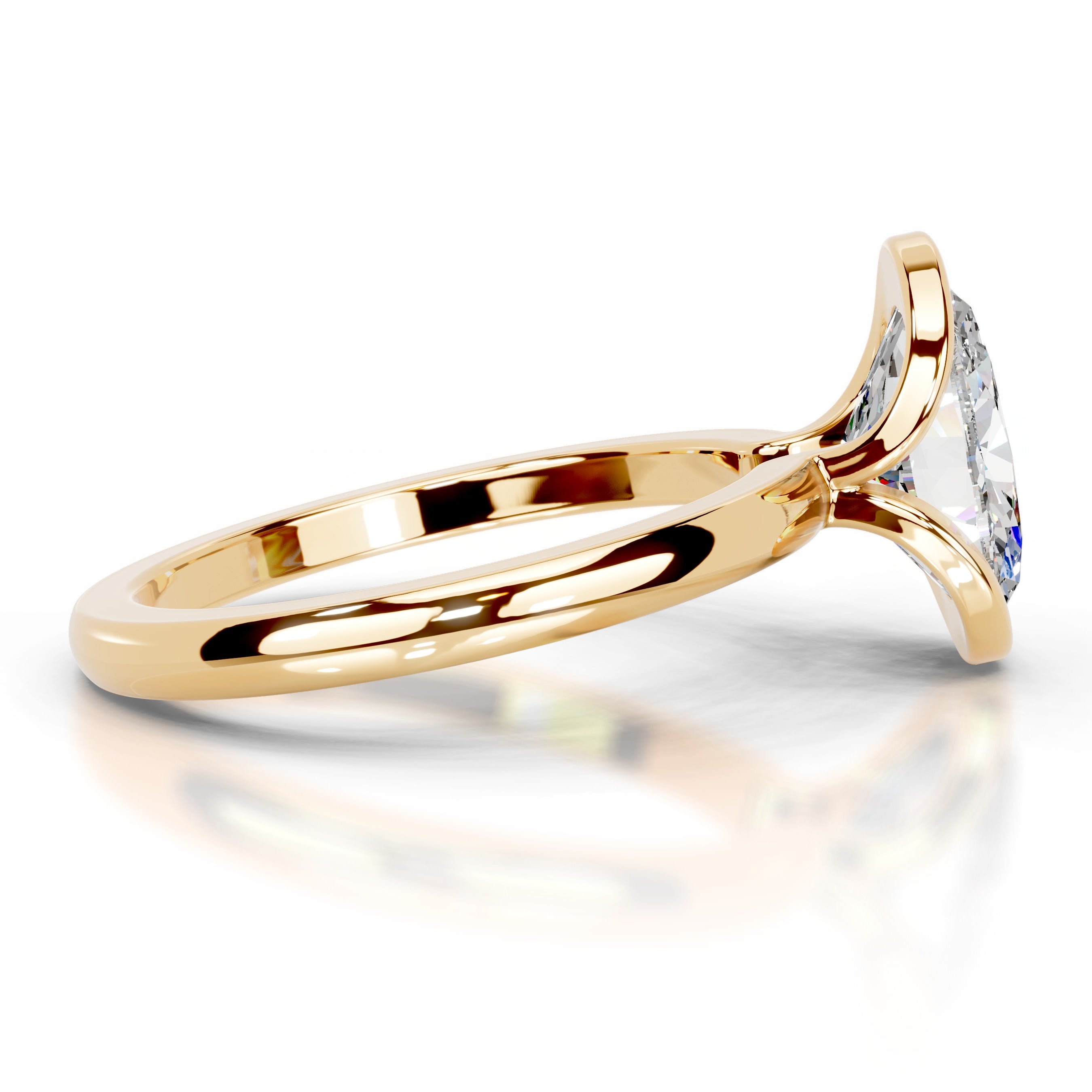 Thor Moissanite & Diamond Ring - 18K Yellow Gold