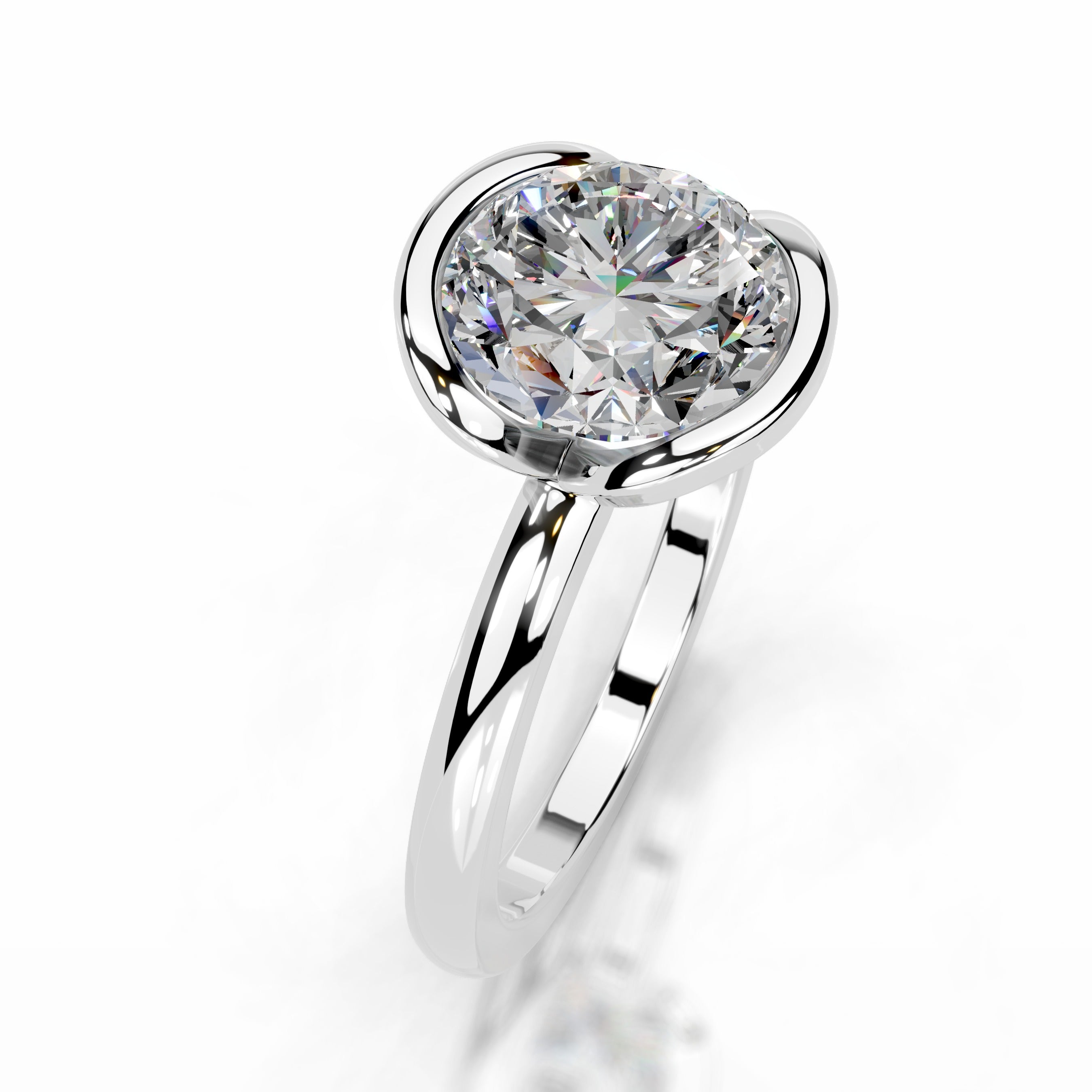 Thor Moissanite & Diamond Ring - 18K White Gold