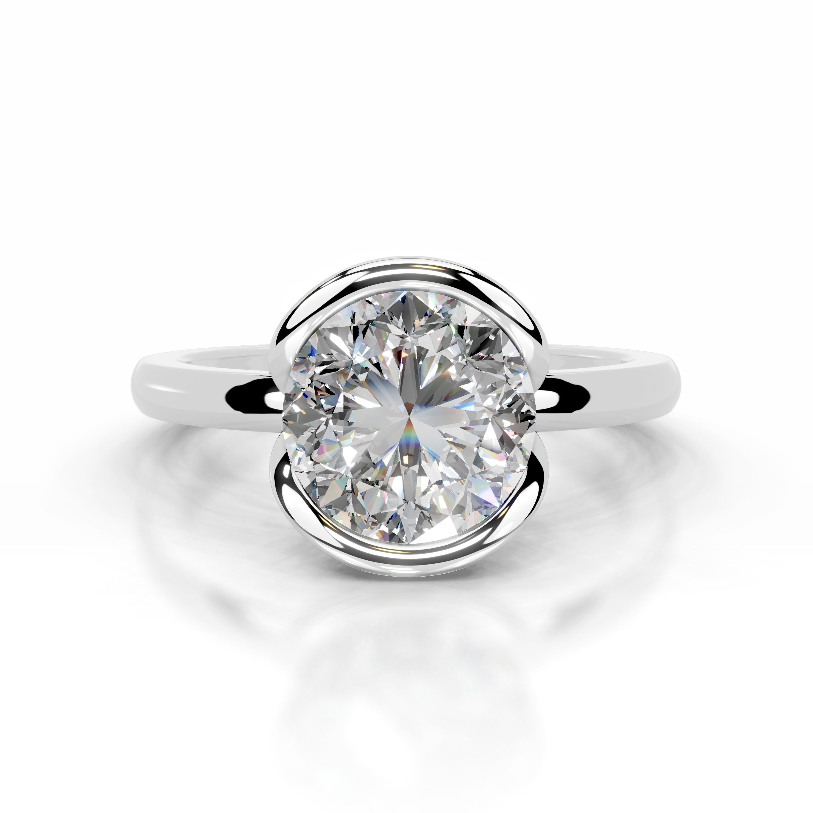 Thor Moissanite & Diamond Ring - 14K White Gold