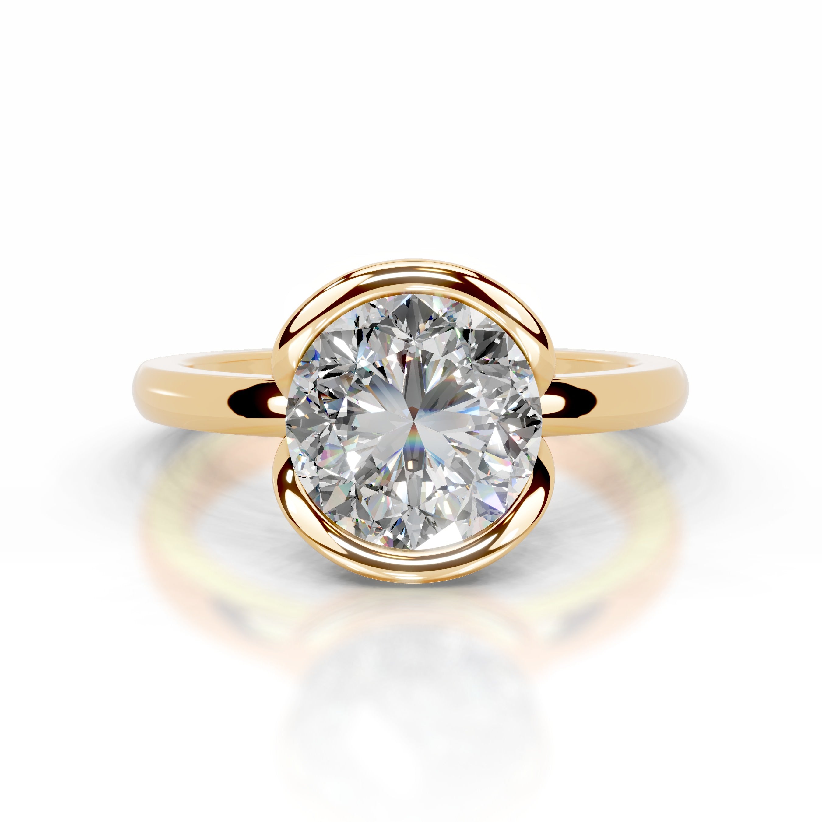 Thor Moissanite & Diamond Ring - 18K Yellow Gold