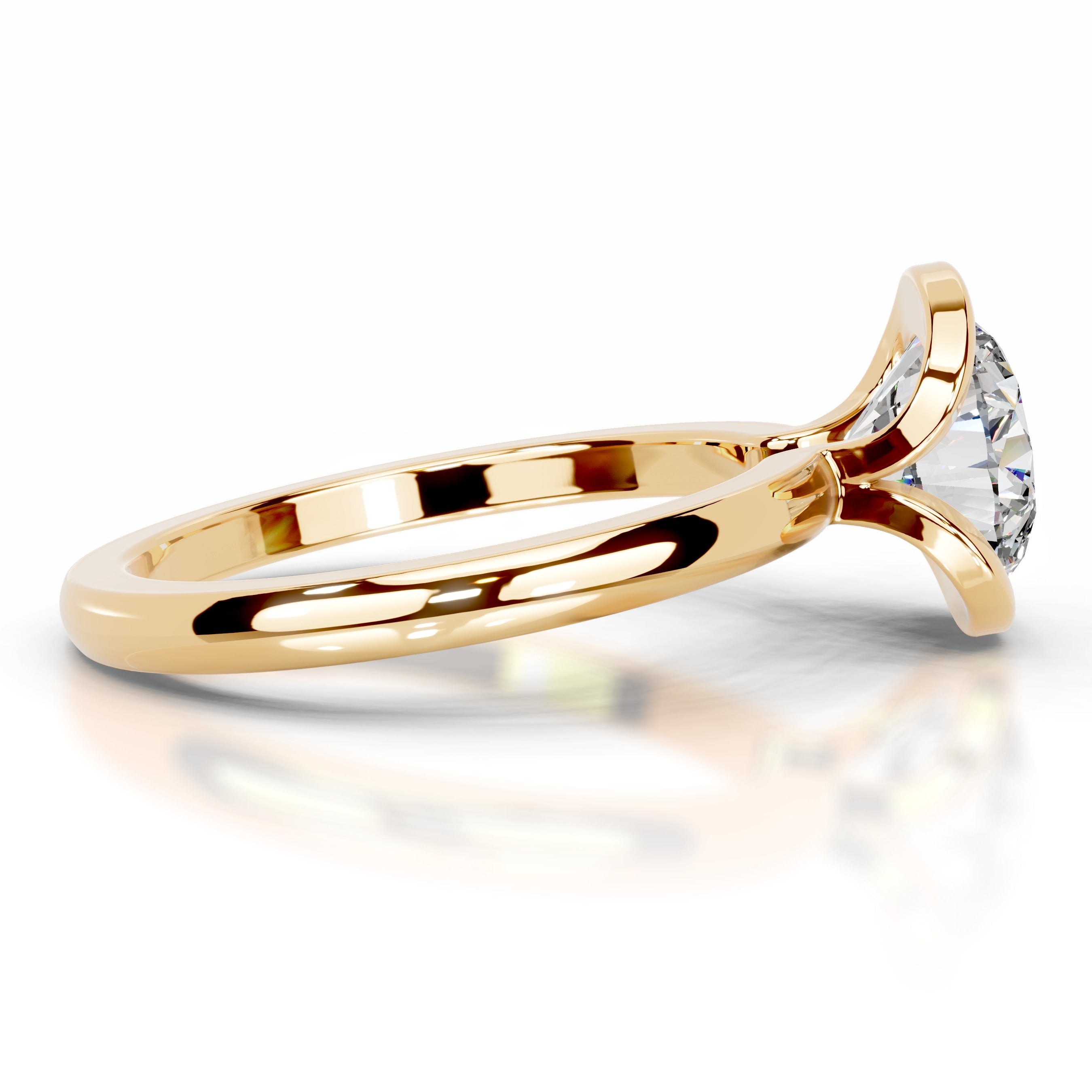 Thor Moissanite & Diamond Ring - 18K Yellow Gold