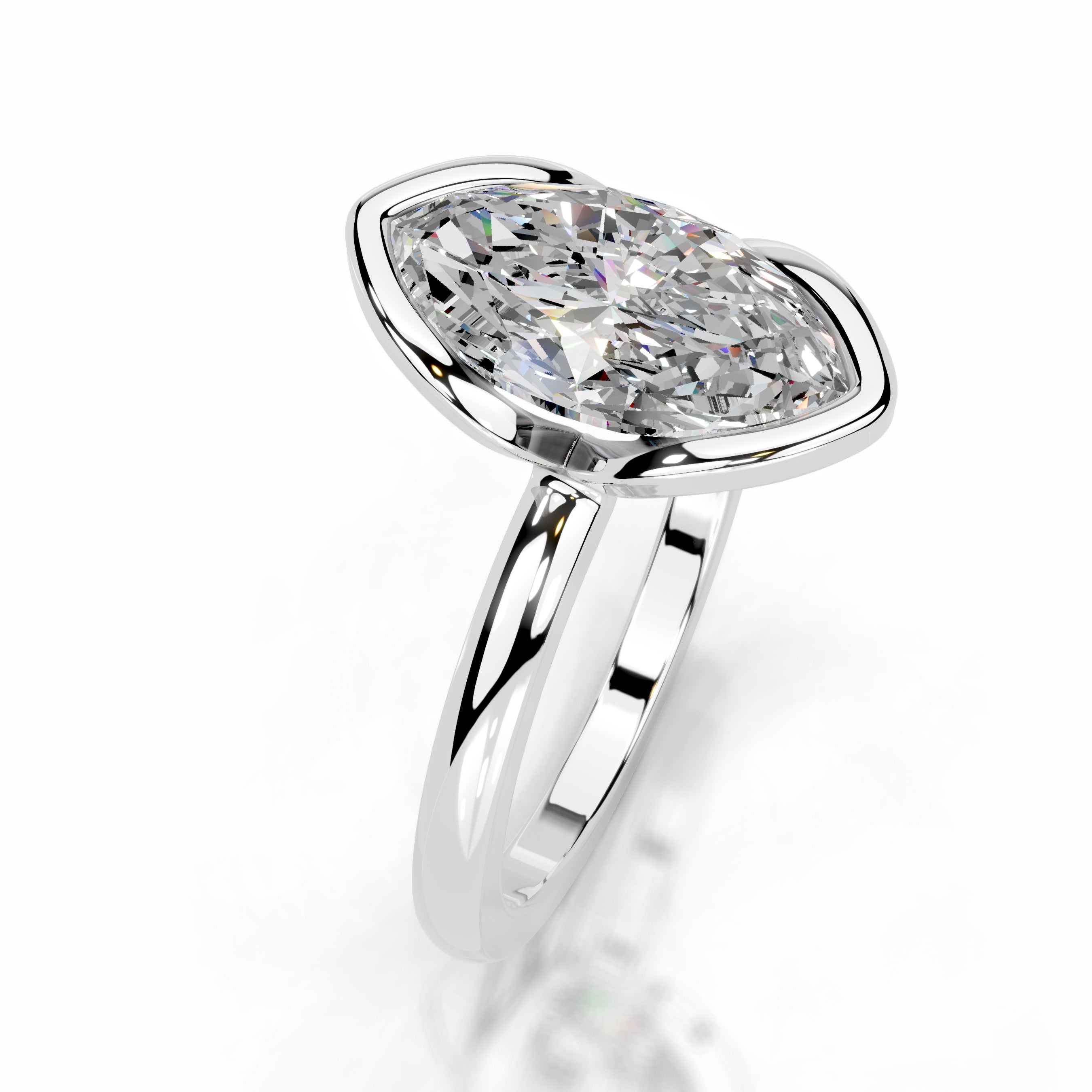 Thor Moissanite & Diamond Ring - 14K White Gold