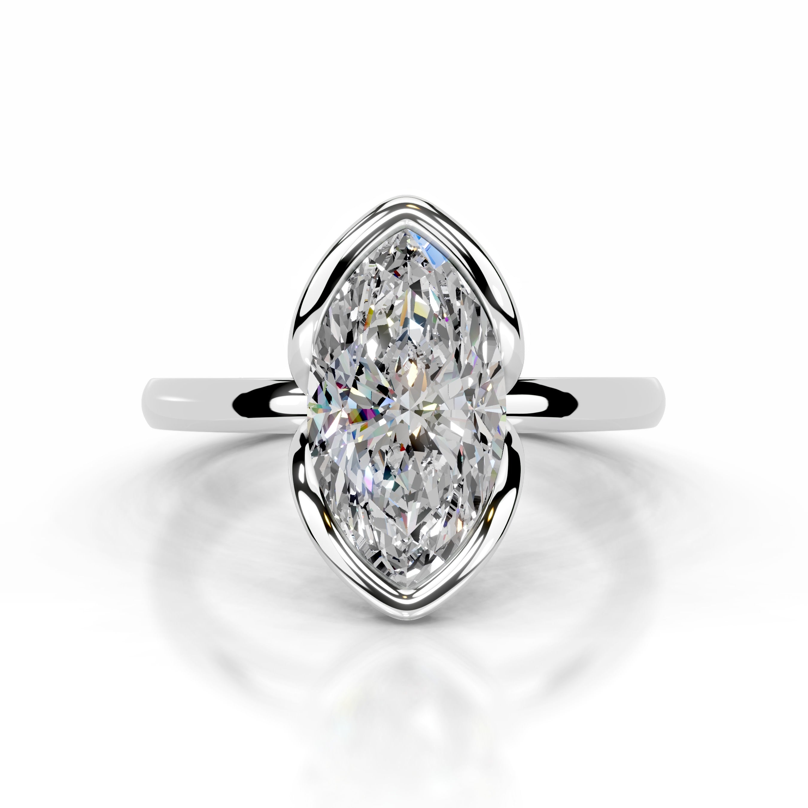 Thor Moissanite & Diamond Ring - 14K White Gold