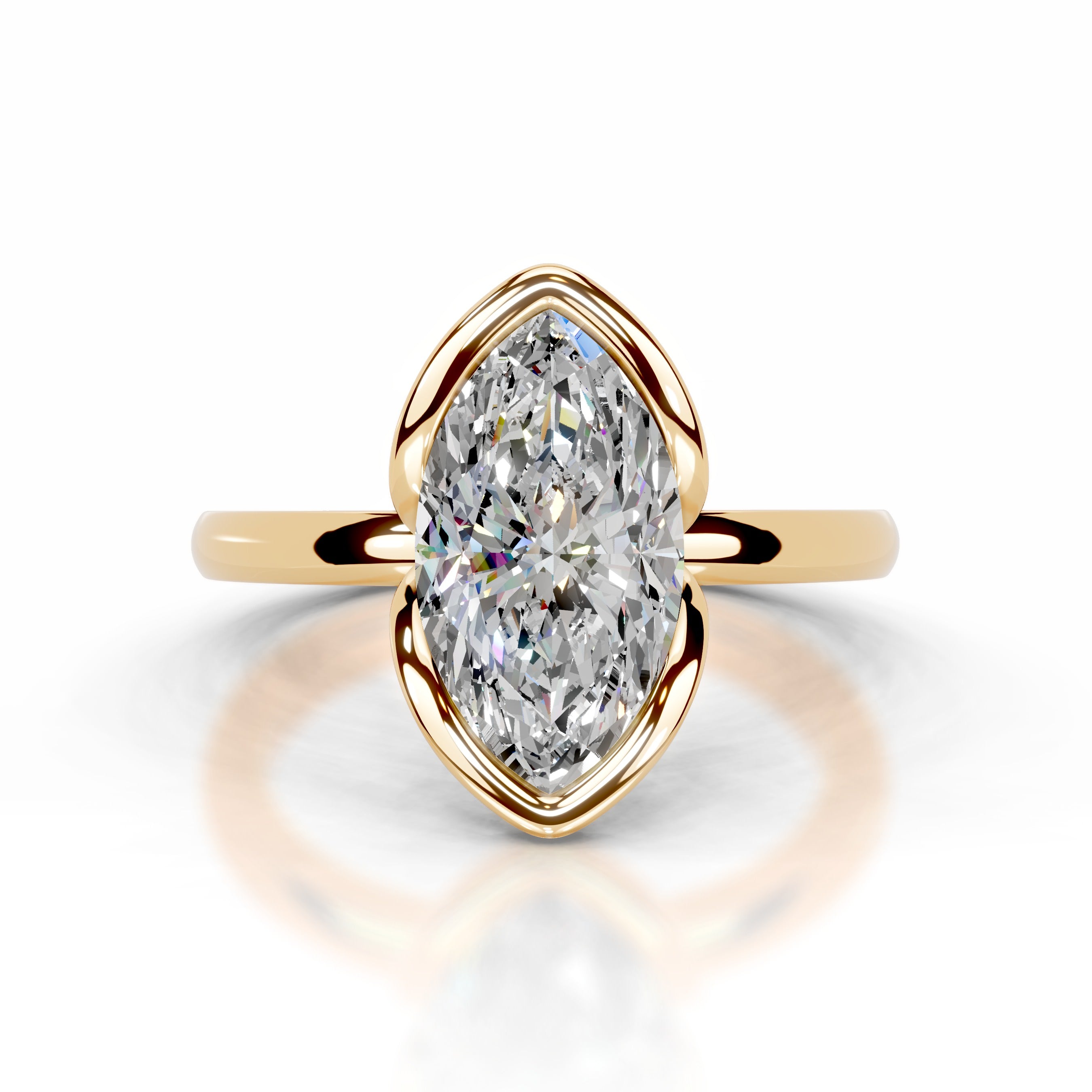 Thor Moissanite & Diamond Ring - 18K Yellow Gold