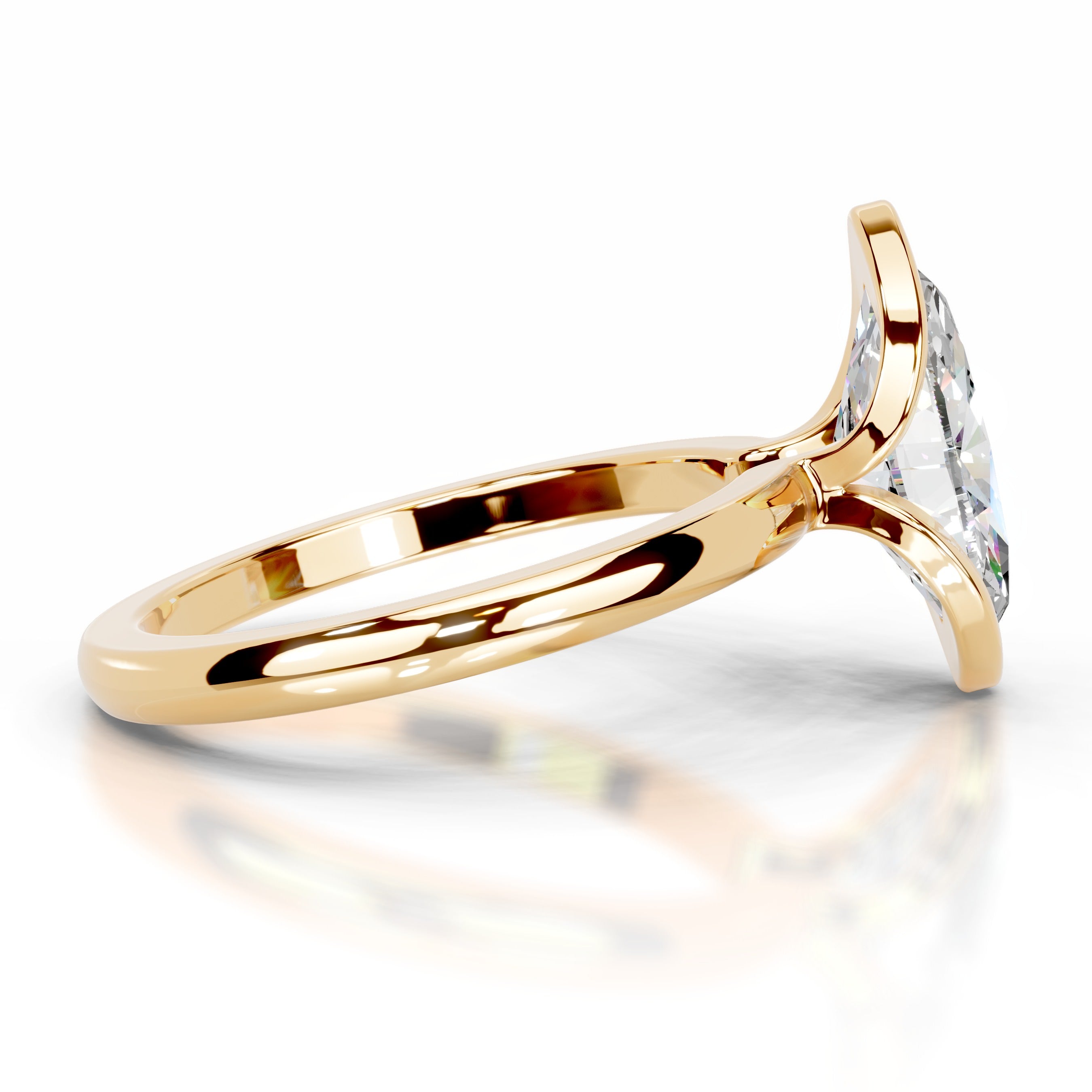 Thor Moissanite & Diamond Ring - 18K Yellow Gold