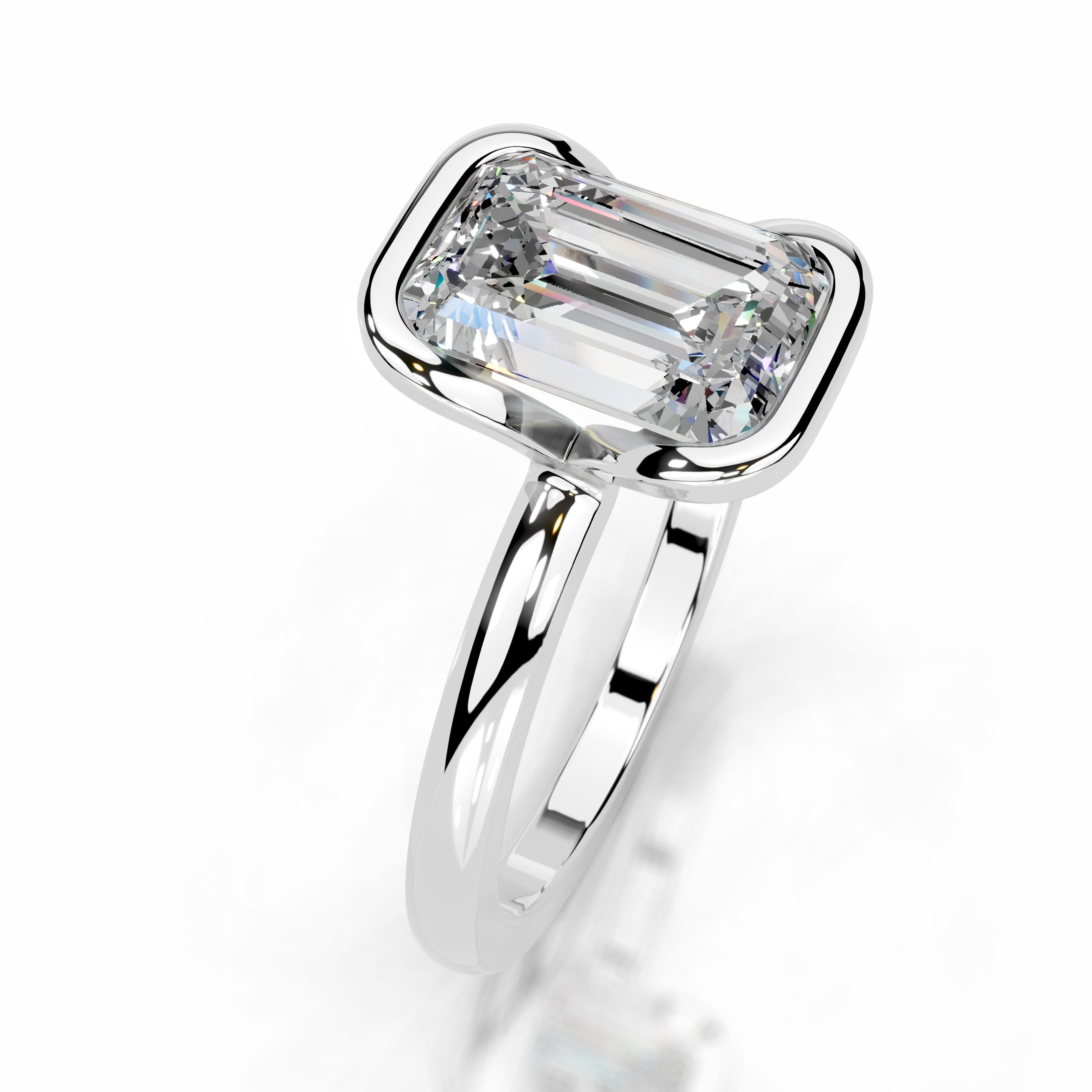 Thor Moissanite & Diamond Ring - 14K White Gold