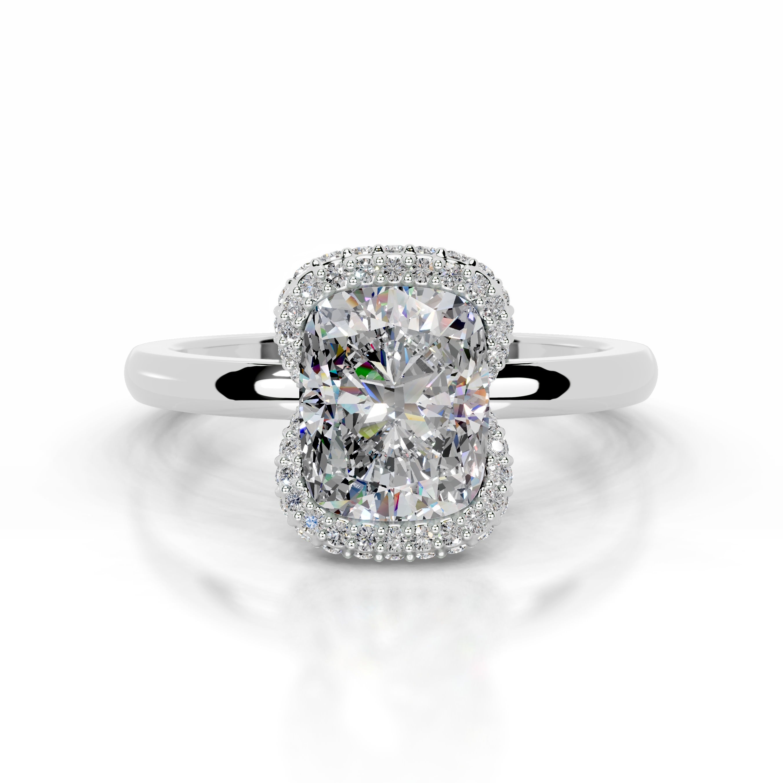 Bowie Moissanite & Diamond Ring - Platinum