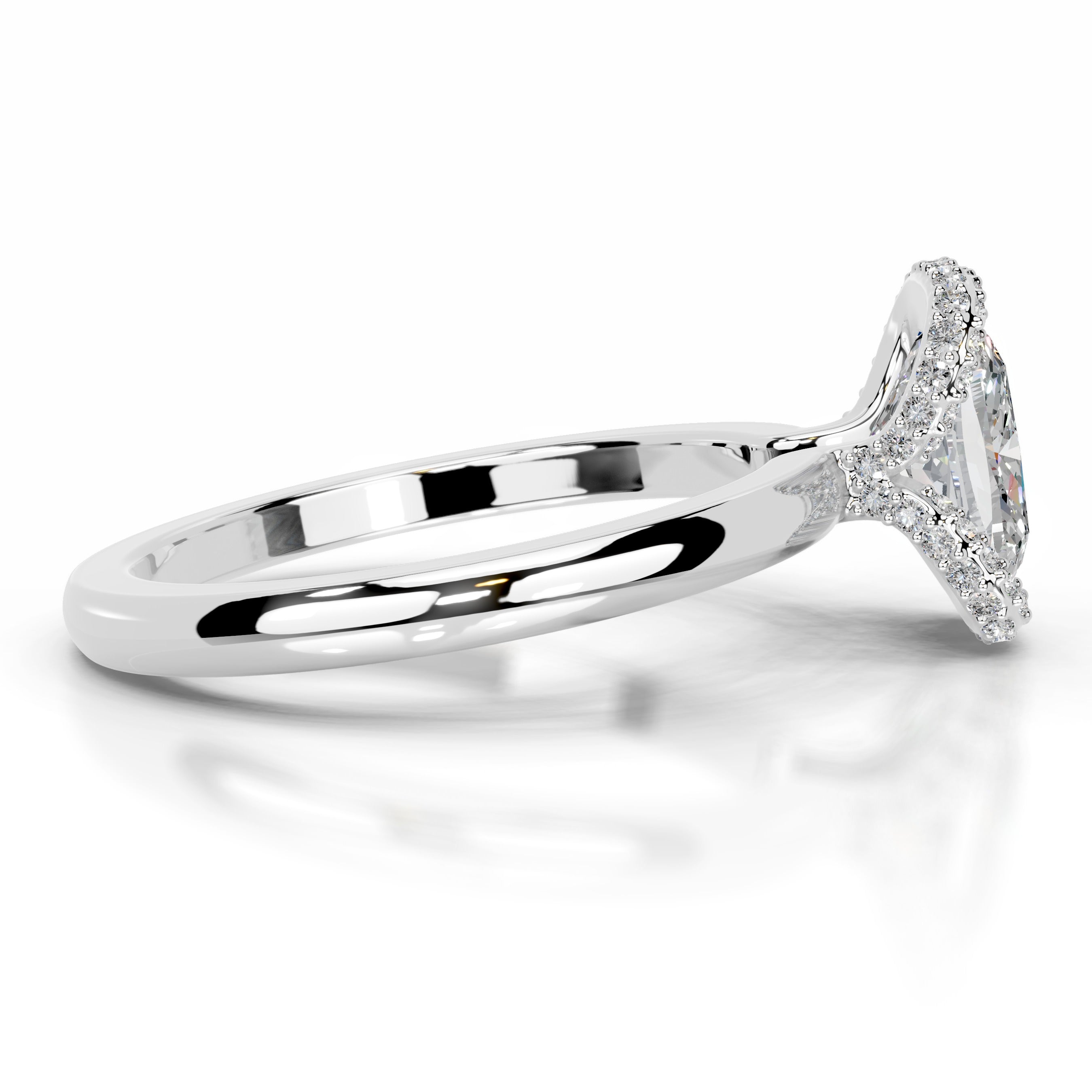 Bowie Moissanite & Diamond Ring - Platinum