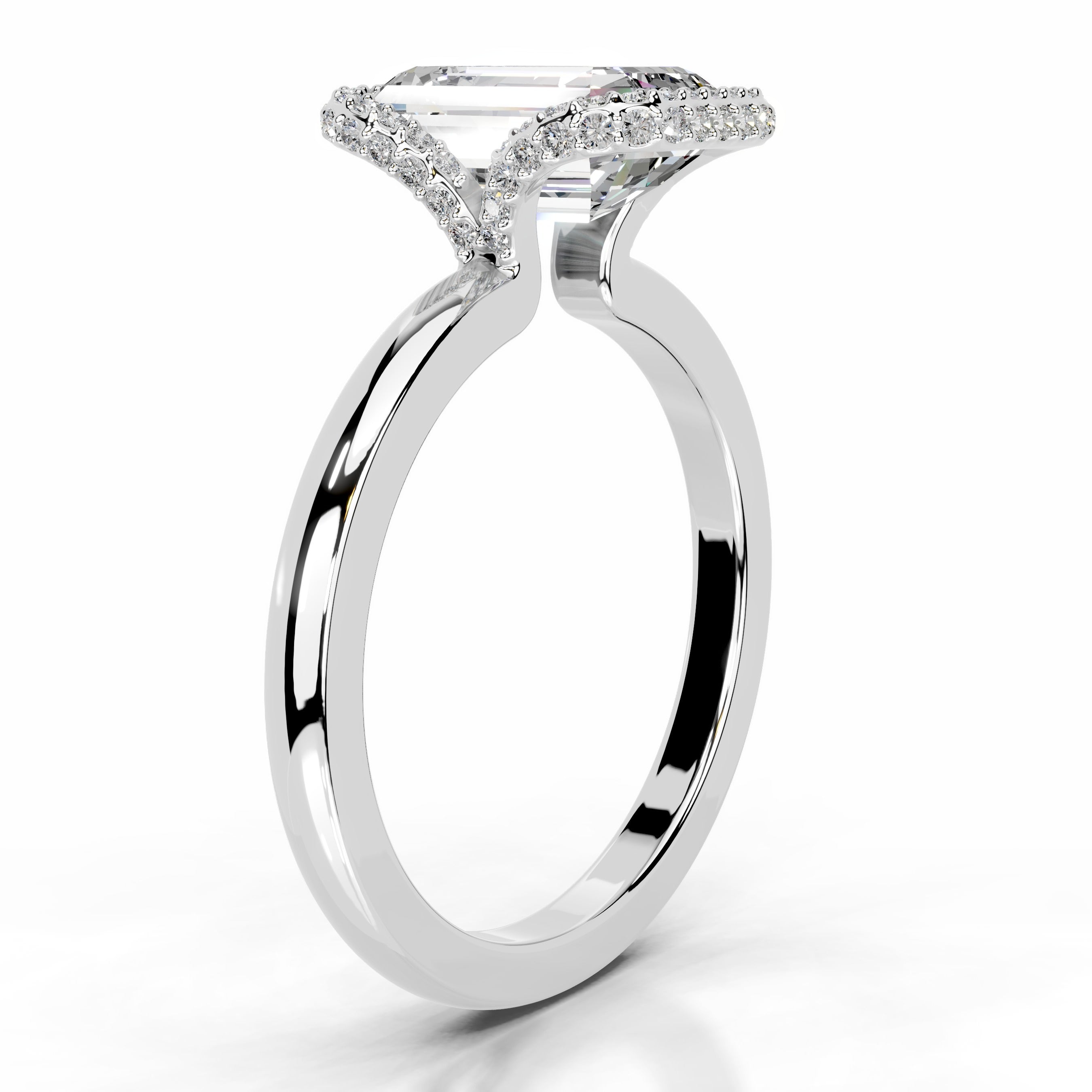 Bowie Moissanite & Diamonds Ring - 14K White Gold