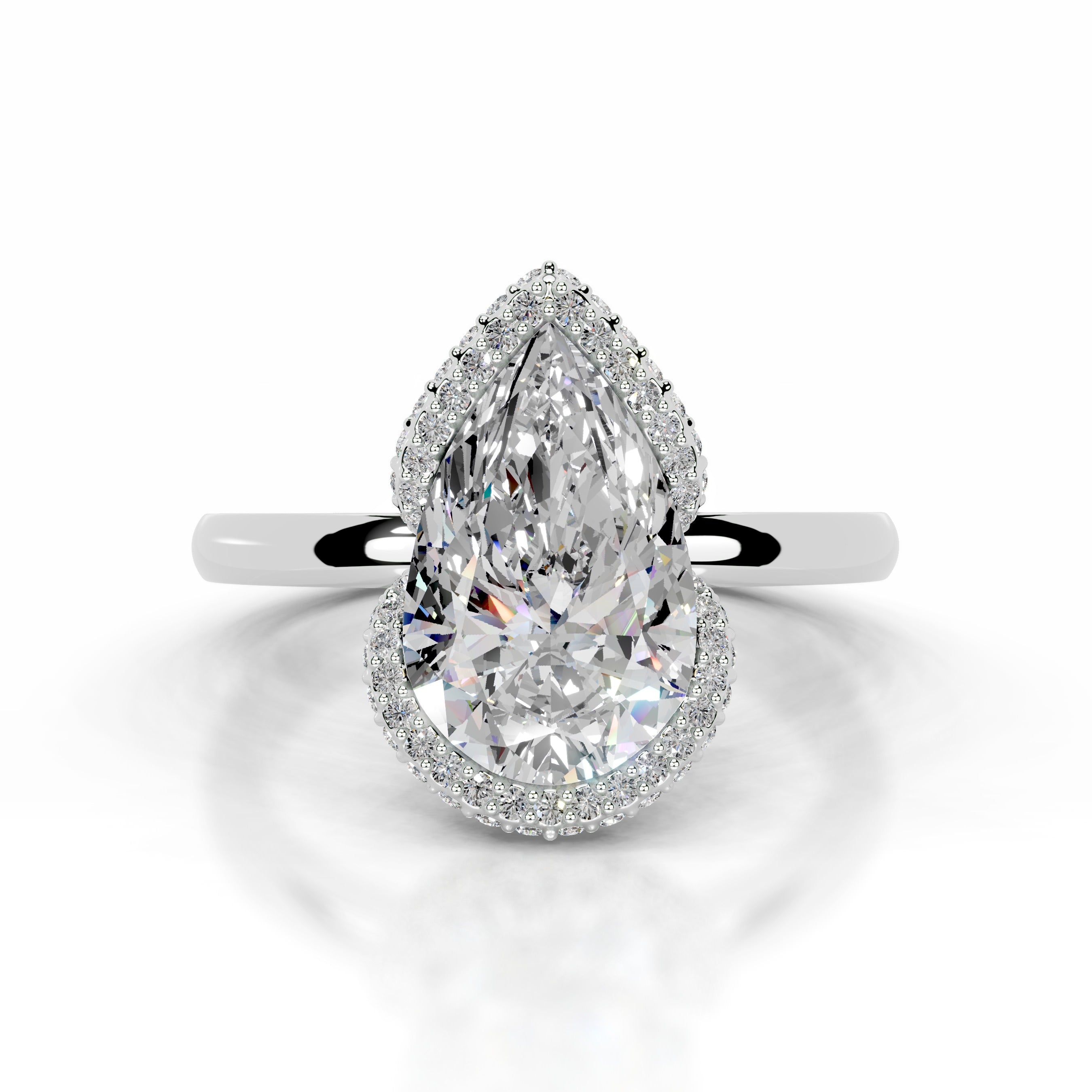 Bowie Moissanite & Diamonds Ring - 14K White Gold