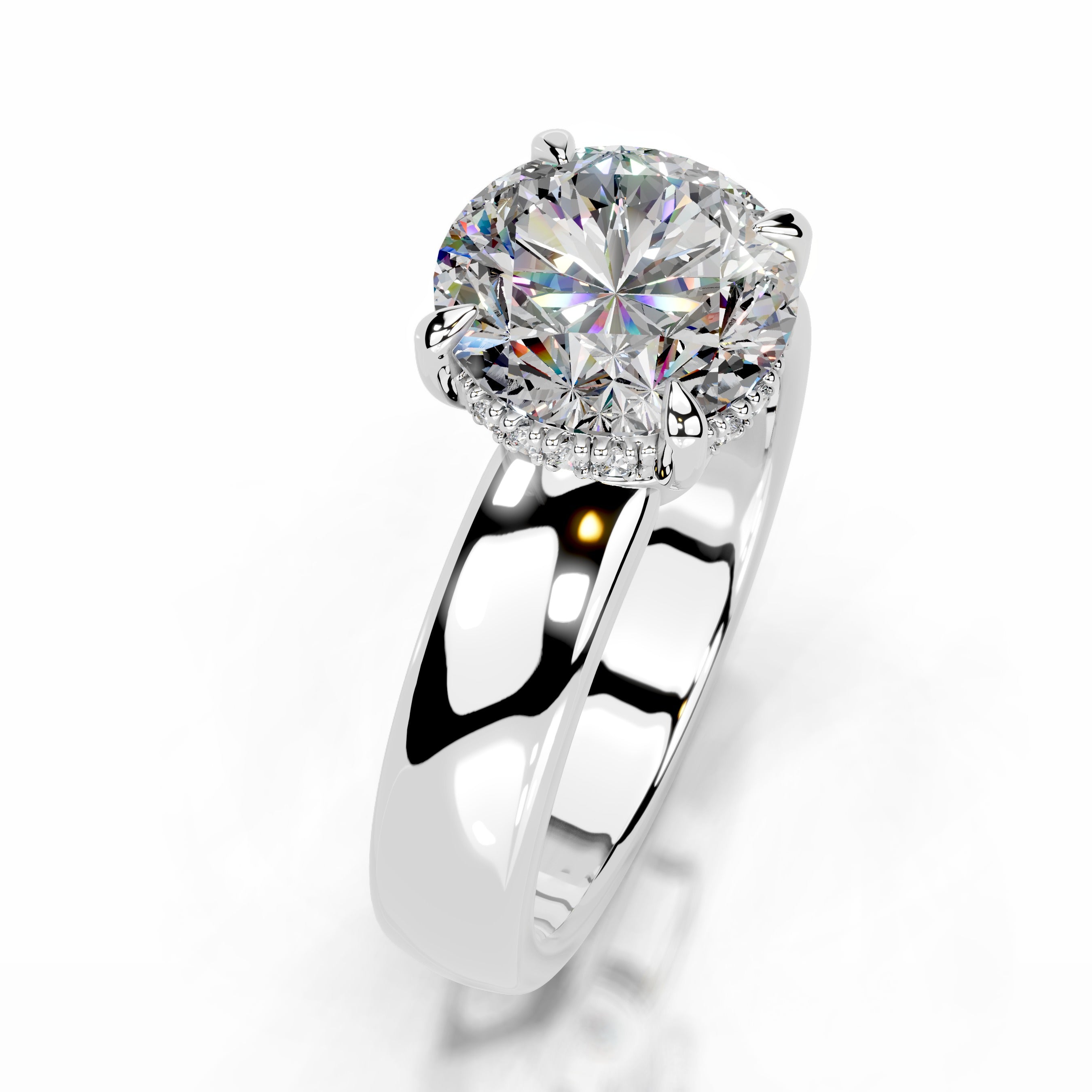 Lux Moissanite & Diamonds Ring - 14K White Gold