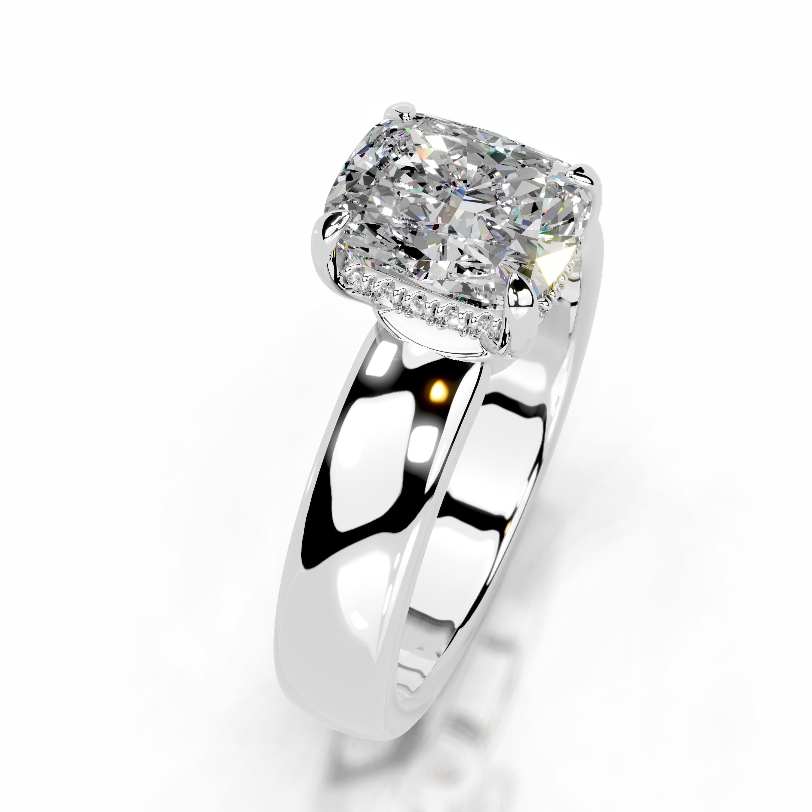 Lux Moissanite & Diamonds Ring - 14K White Gold