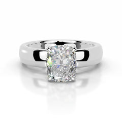 Lux Moissanite & Diamond Ring - 14K White Gold