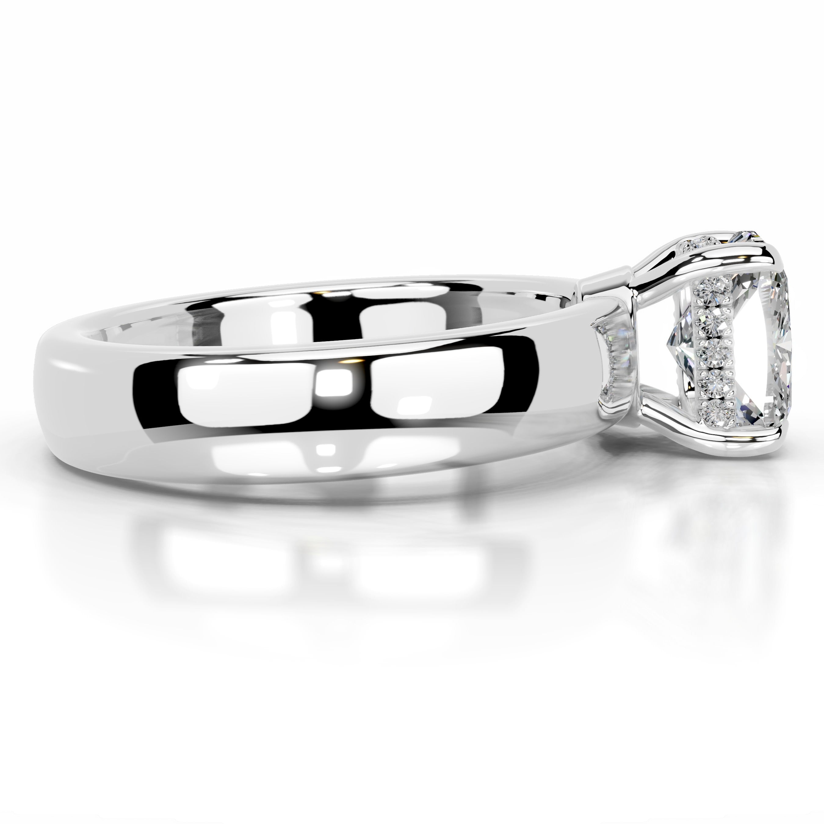 Lux Moissanite & Diamonds Ring - 14K White Gold