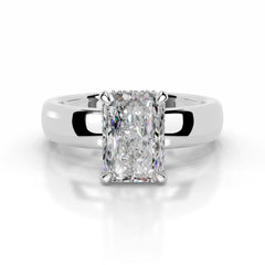 Lux Moissanite & Diamond Ring - 14K White Gold