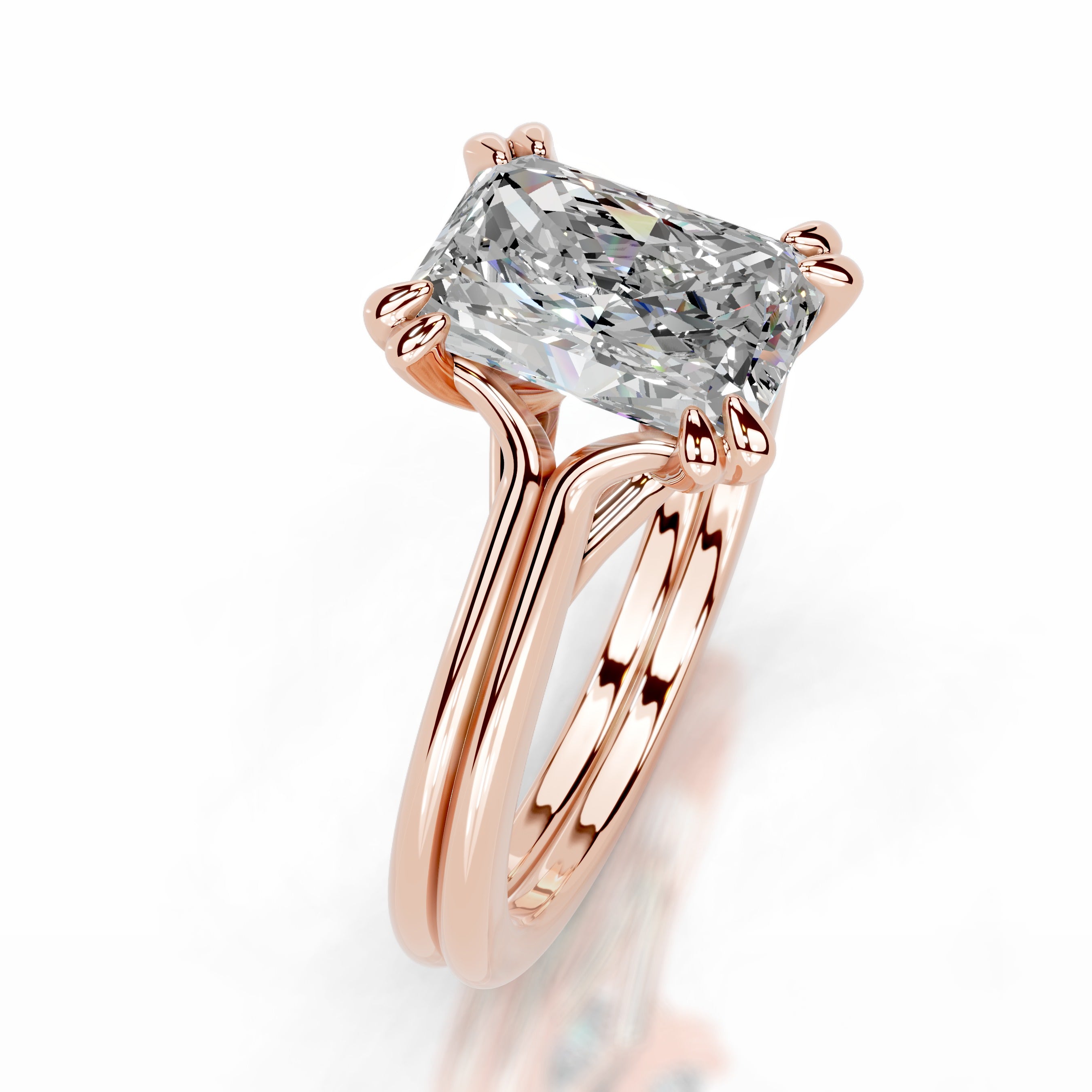 Calliope Moissanite Ring - 14K Rose Gold