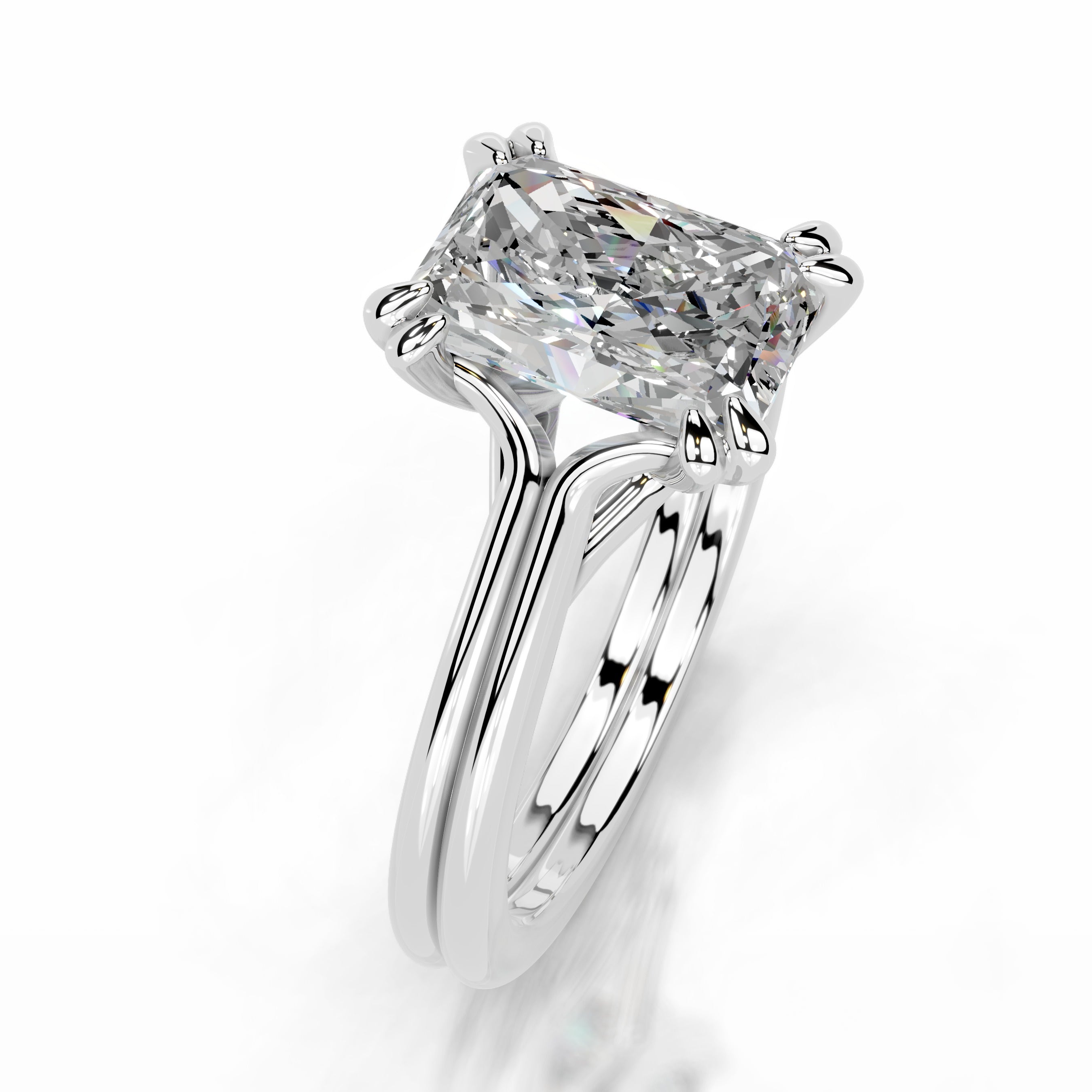 Calliope Moissanite Ring - 14K White Gold