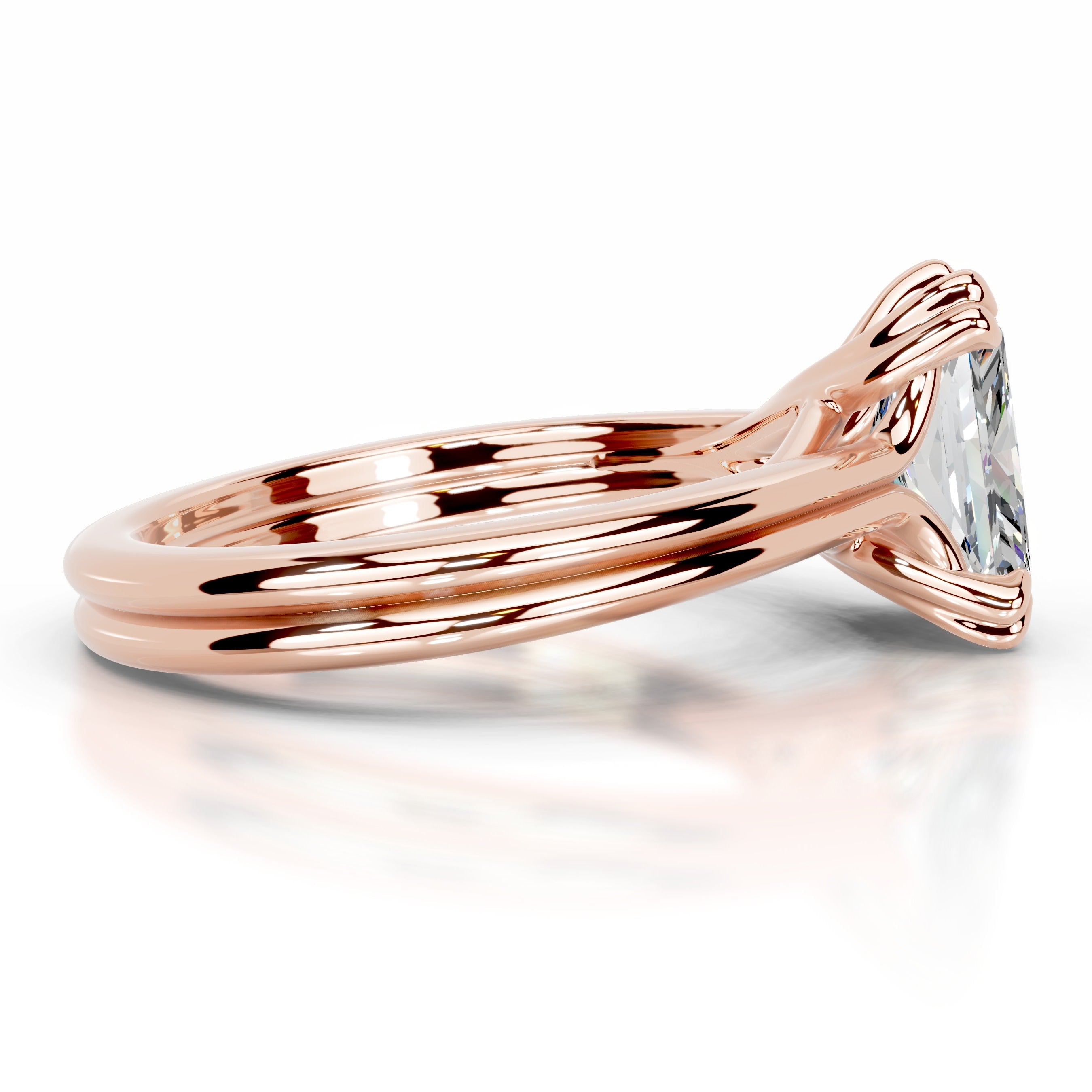 Calliope Moissanite Ring - 14K Rose Gold