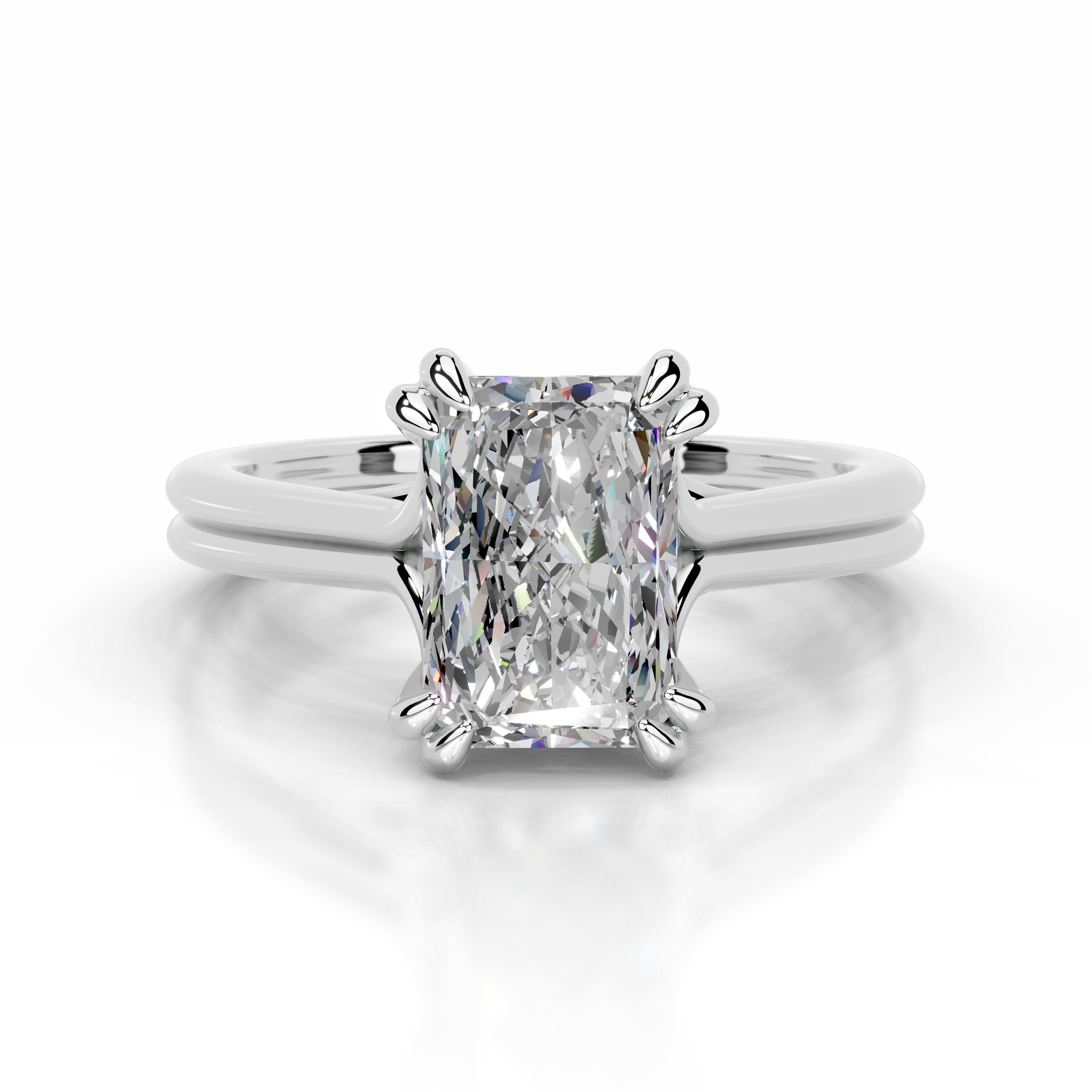 Calliope Moissanite Ring - 14K White Gold