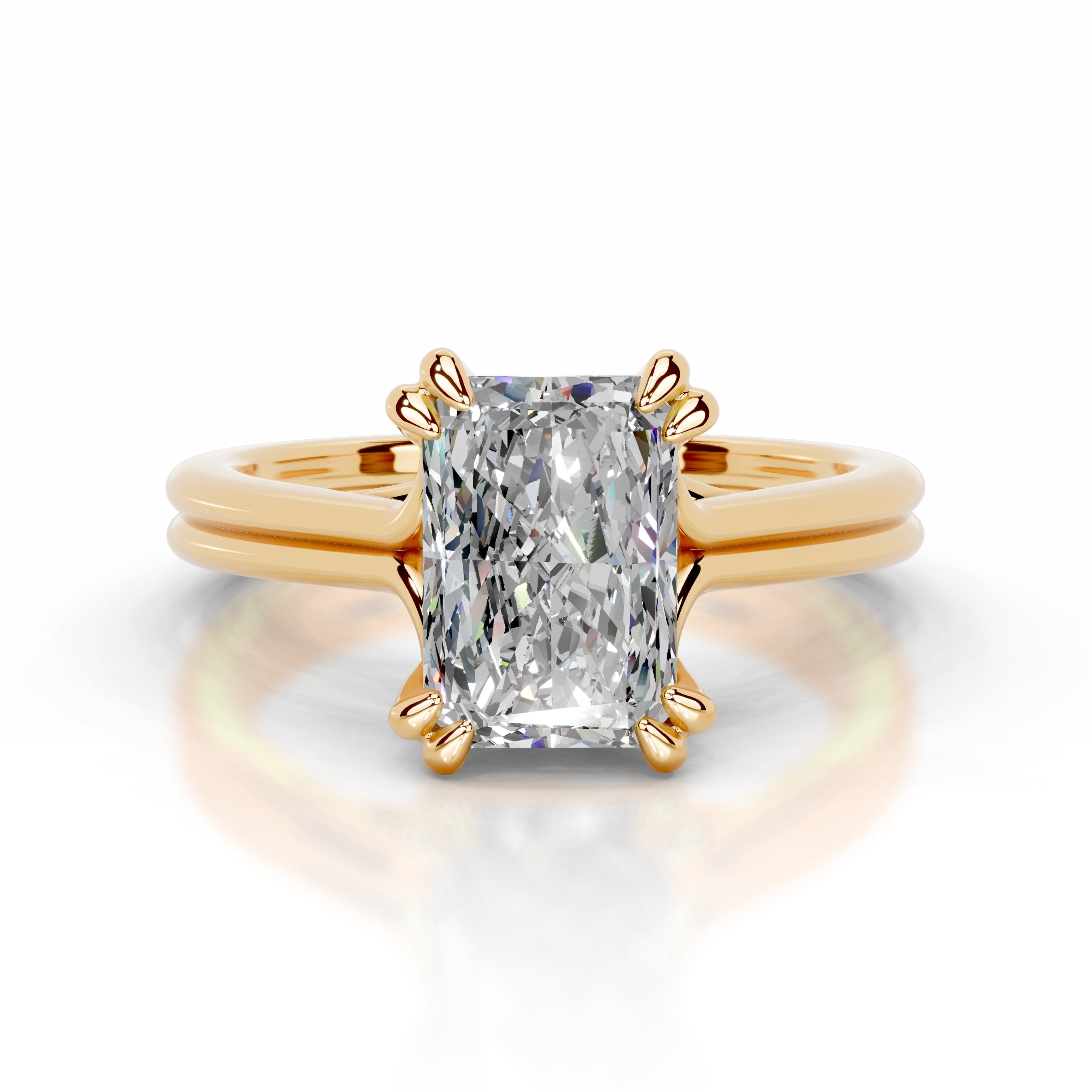 Calliope Moissanite Ring - 18K Yellow Gold