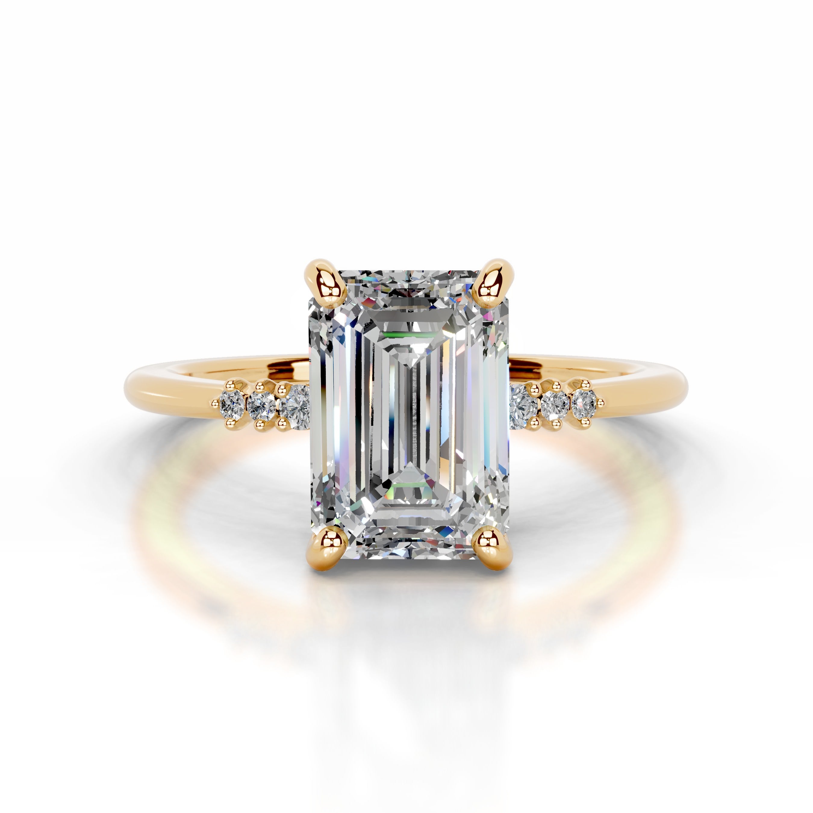Hope Moissanite & Diamonds Ring - 18K Yellow Gold