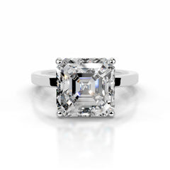 Duri Moissanite & Diamonds Ring - 18K White Gold