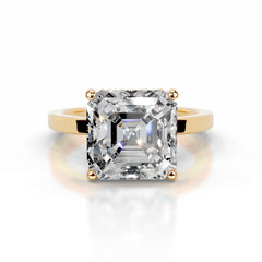 Duri Moissanite & Diamonds Ring - 18K Yellow Gold