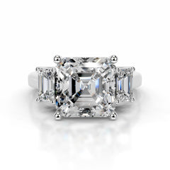 Gyeong Moissanite & Diamonds Ring - 14K White Gold