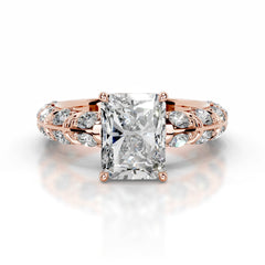Iseul Moissanite & Diamonds Ring - 14K Rose Gold