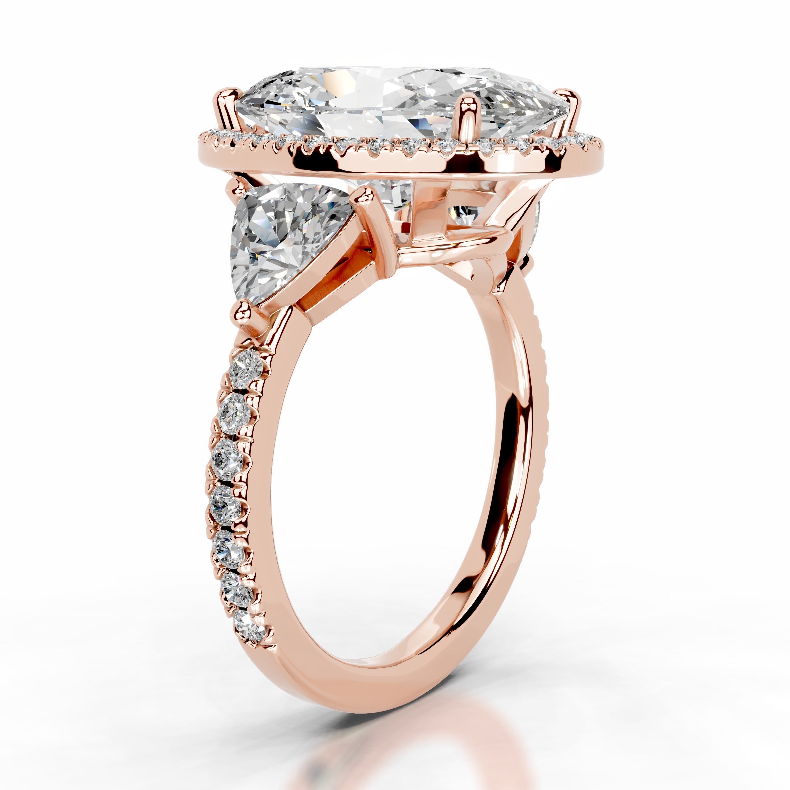SuJin Moissanite & Diamonds Ring - 14K Rose Gold