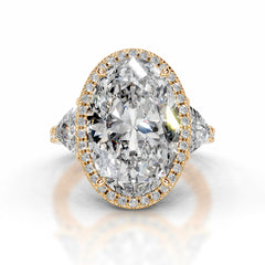 SuJin Moissanite & Diamonds Ring - 18K Yellow Gold