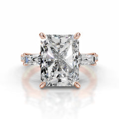 Mun Moissanite & Diamonds Ring - 14K Rose Gold