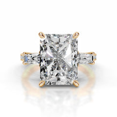 Mun Moissanite & Diamonds Ring - 18K Yellow Gold