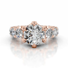 Woong Moissanite & Diamonds Ring - 14K Rose Gold