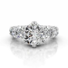Woong Moissanite & Diamonds Ring - 18K White Gold