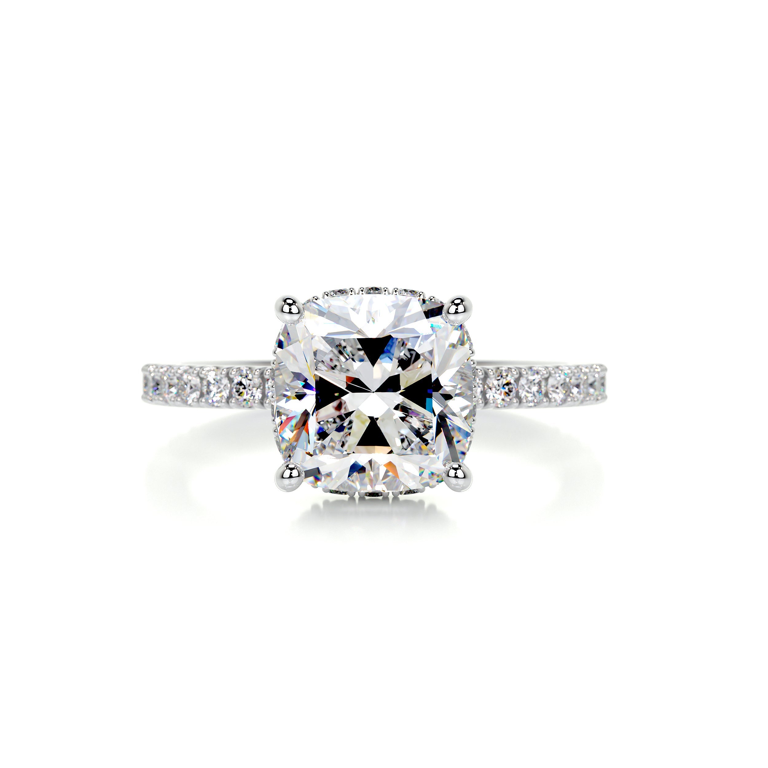 Madeline Moissanite & Diamond Ring -14K White Gold (RTS)