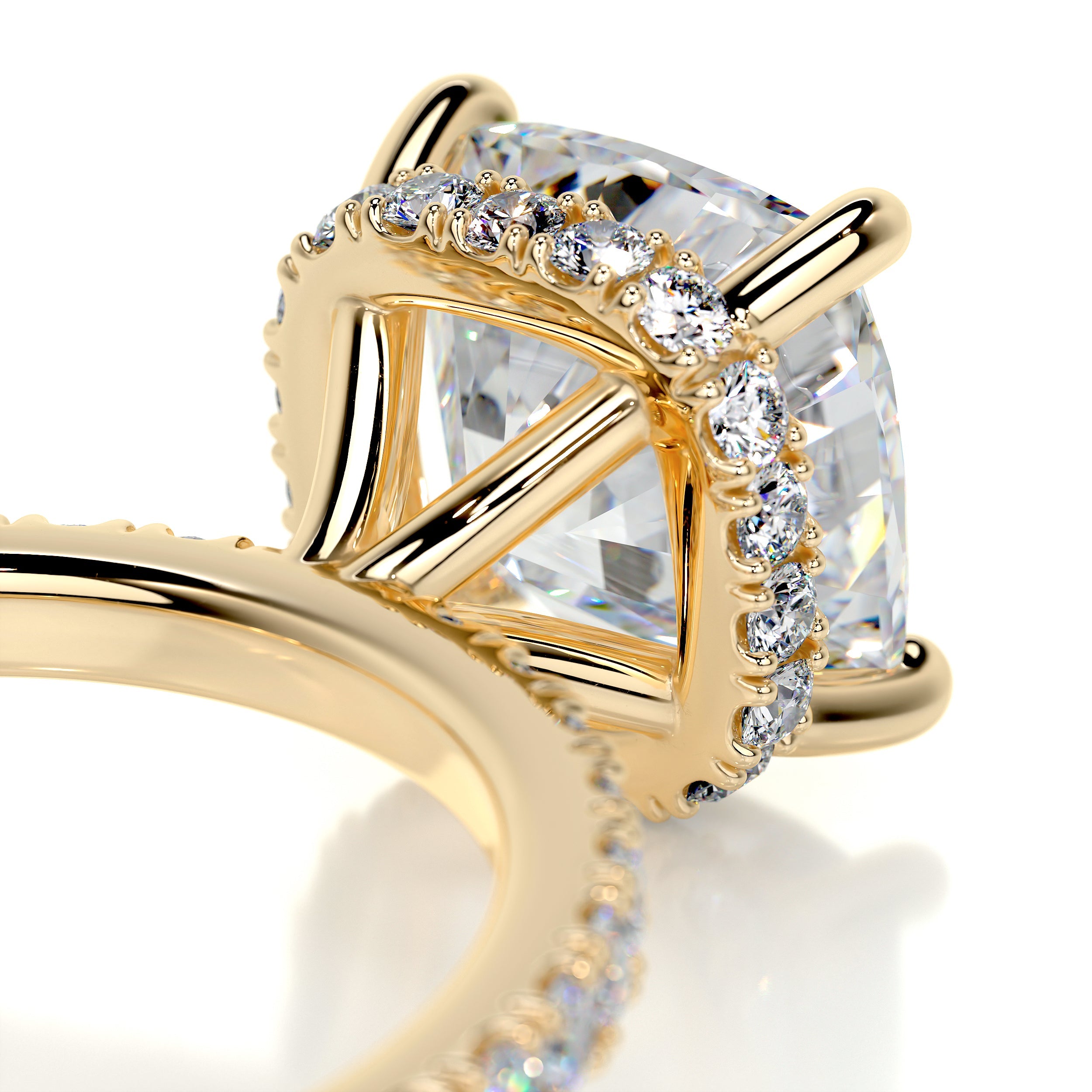 Madeline Moissanite & Diamond Ring -18K Yellow Gold  (RTS)