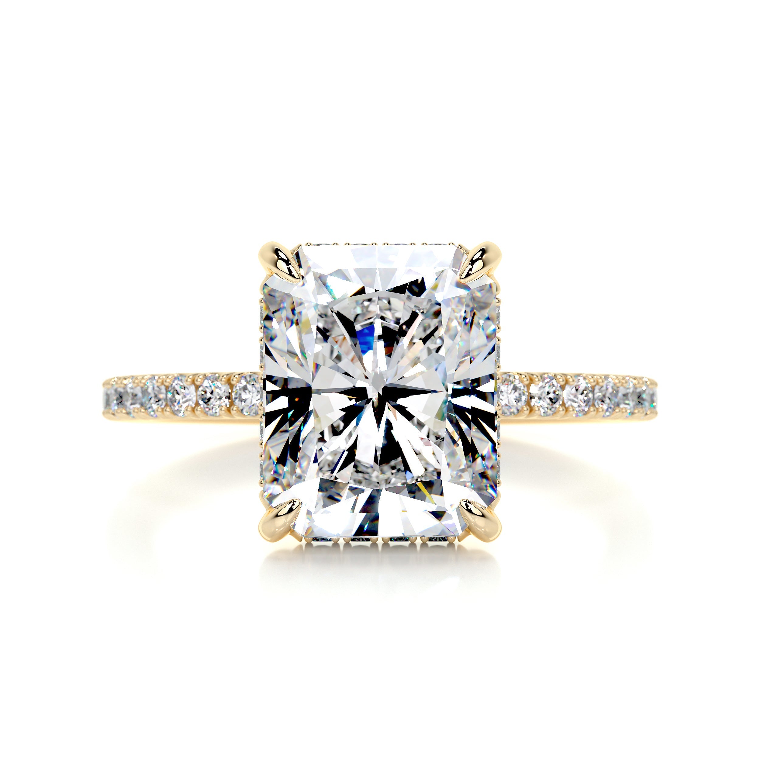 Luna Moissanite & Diamond Ring -18K Yellow Gold (RTS)