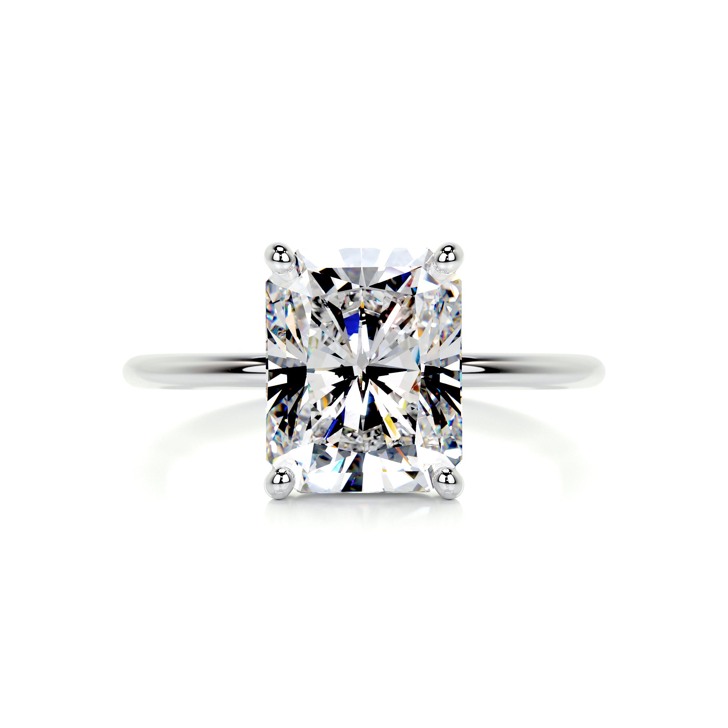 Harper Moissanite Ring -18K White Gold  (RTS)