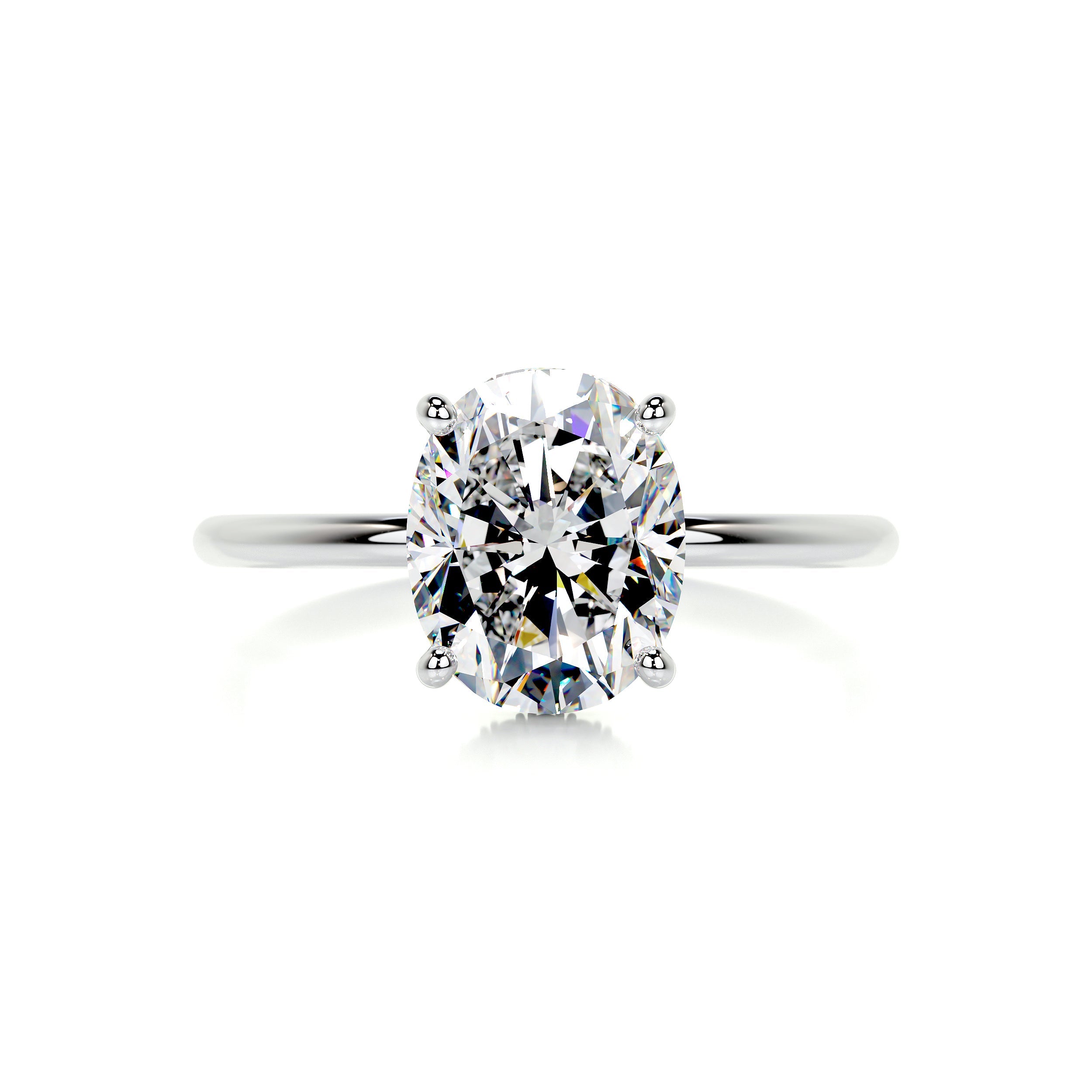 Willow Moissanite & Diamond Ring -14K White Gold  (RTS)