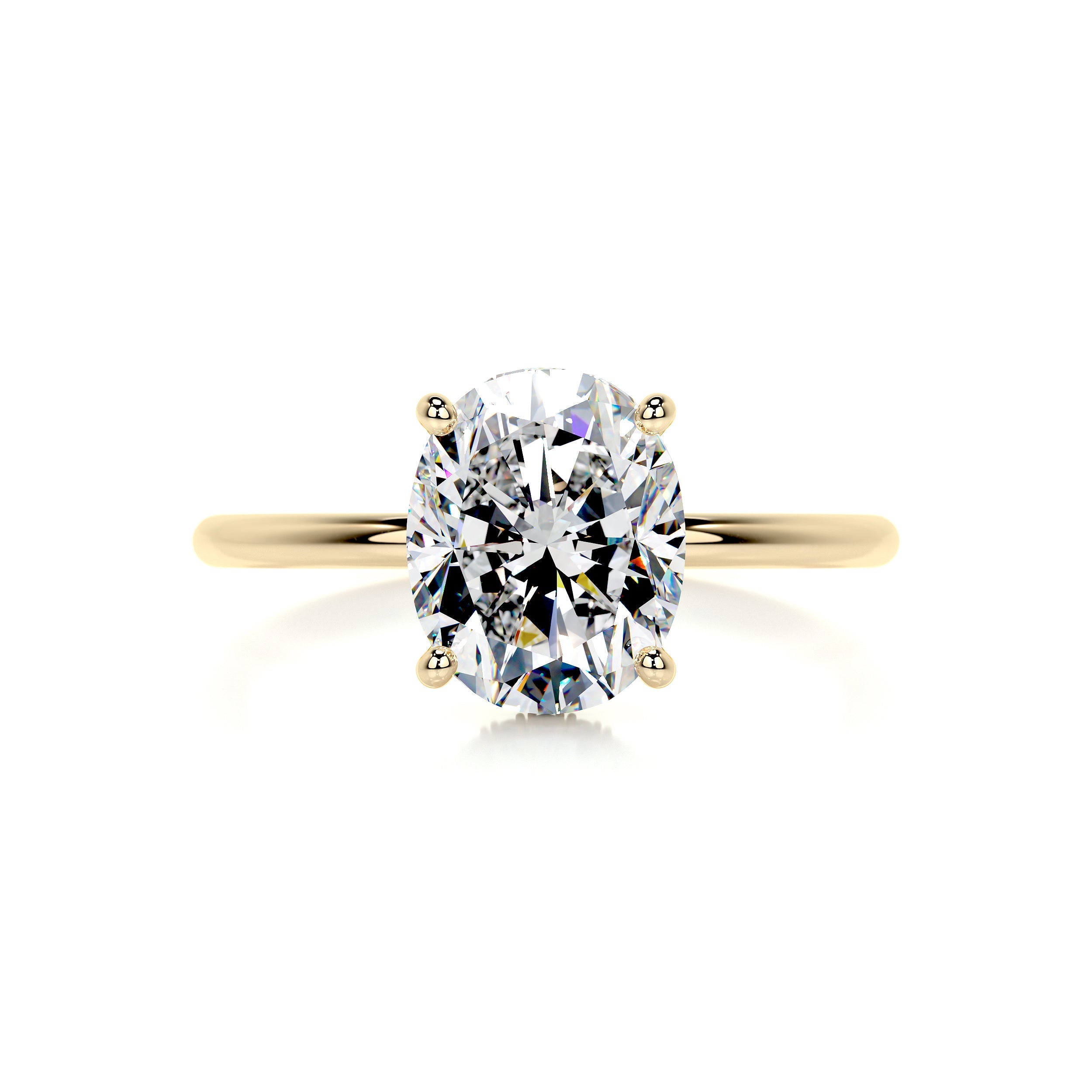 Willow Moissanite & Diamond Ring -18K Yellow Gold (RTS)