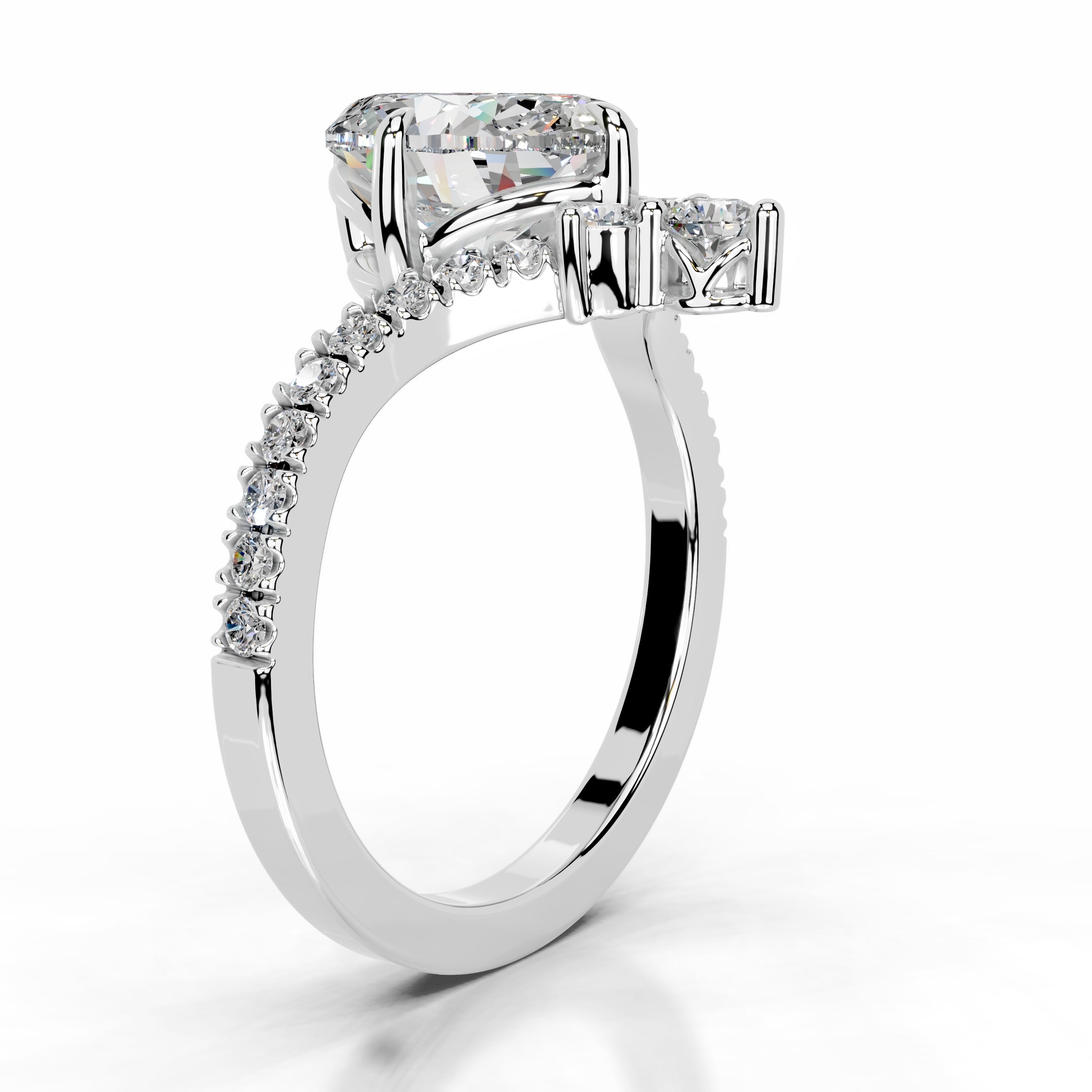 Thea Moissanite & Diamonds Ring - Platinum