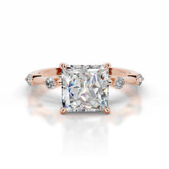Timmey Moissanite & Diamond Ring - 14K Rose Gold