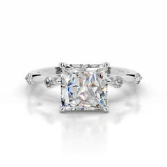 Timmey Moissanite & Diamond Ring - Platinum