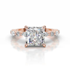 Lagertha Moissanite & Diamond Ring - 14K Rose Gold
