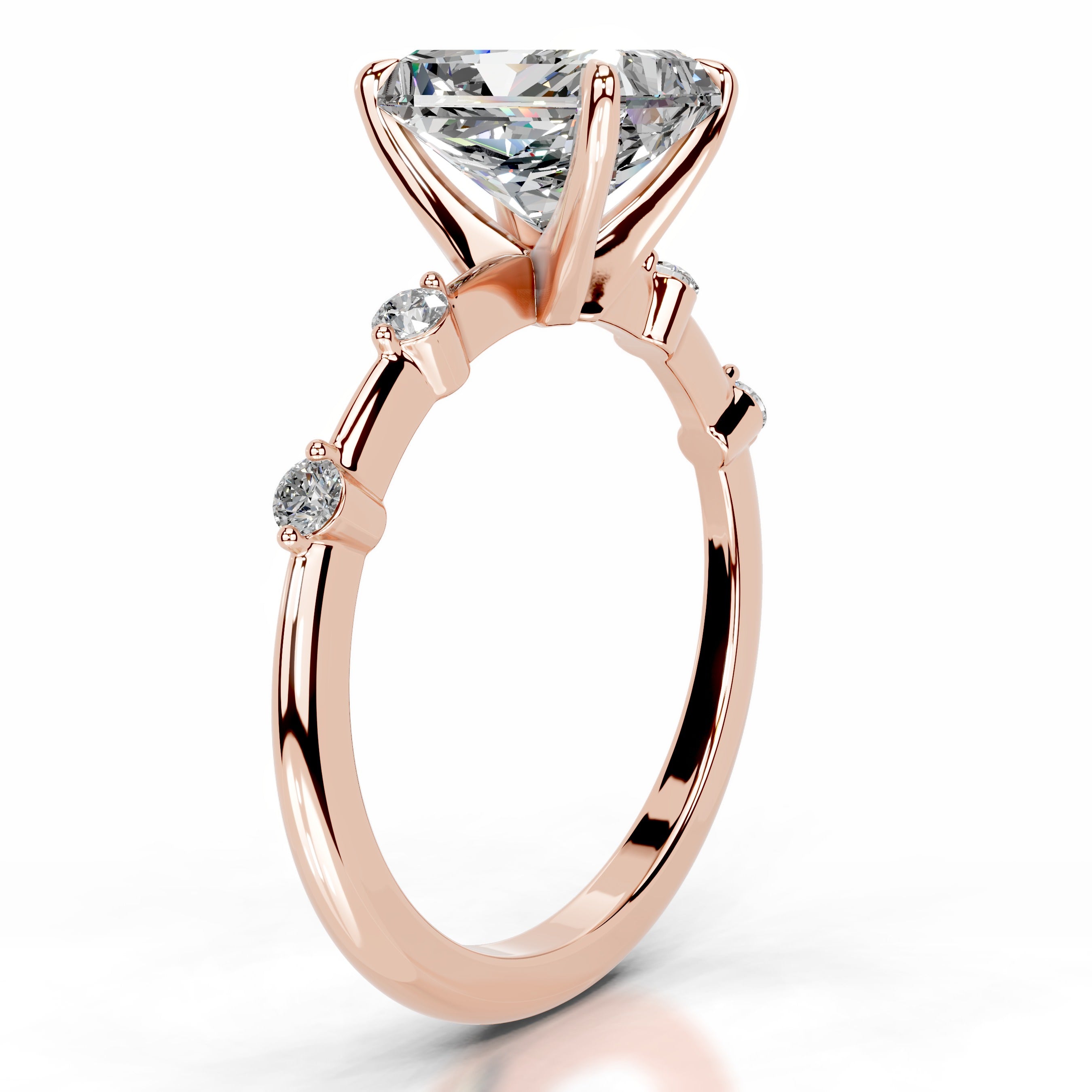 Liv Moissanite & Diamonds Ring - 14K Rose Gold