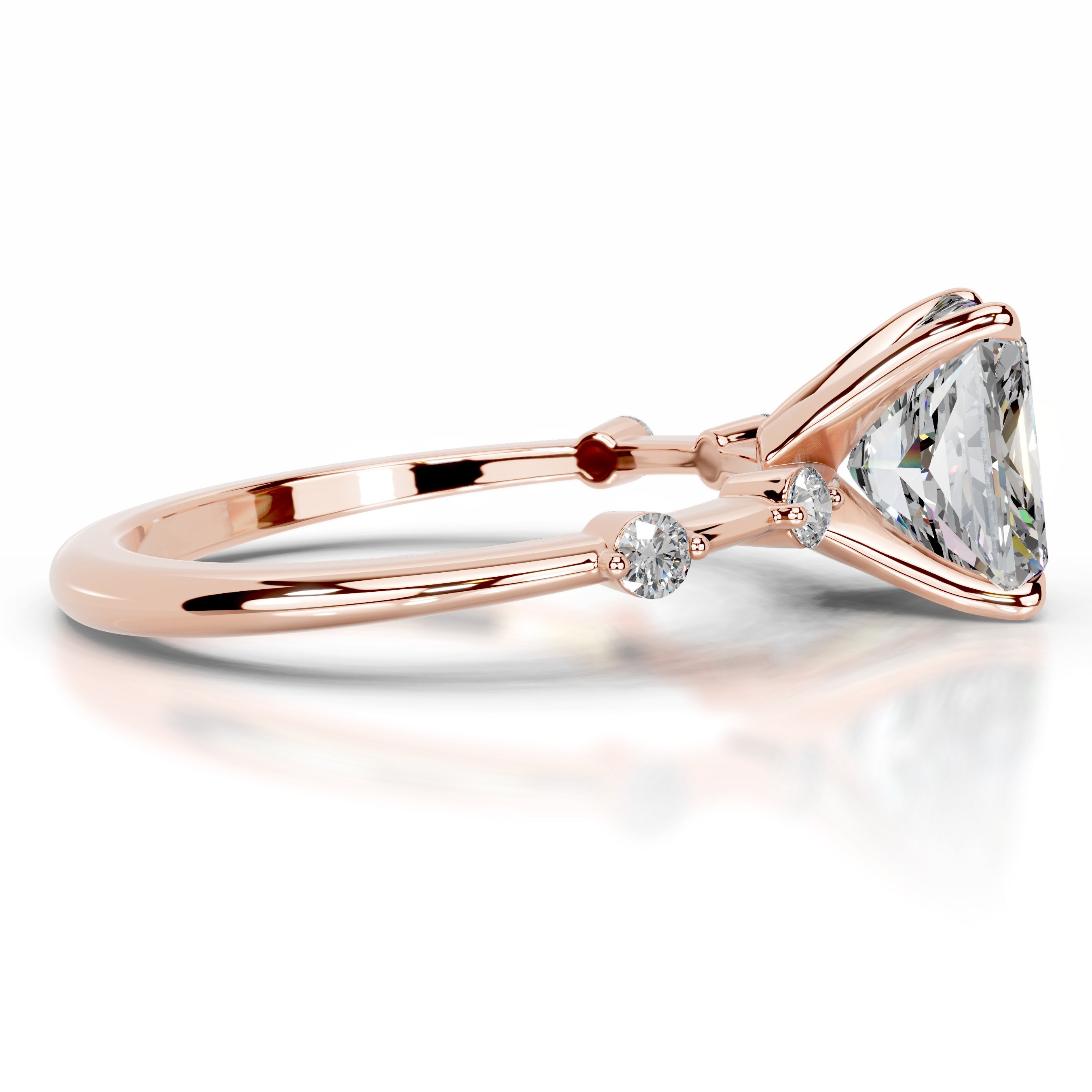 Liv Moissanite & Diamonds Ring - 14K Rose Gold