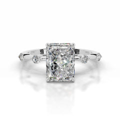 Liv Moissanite & Diamond Ring - Platinum