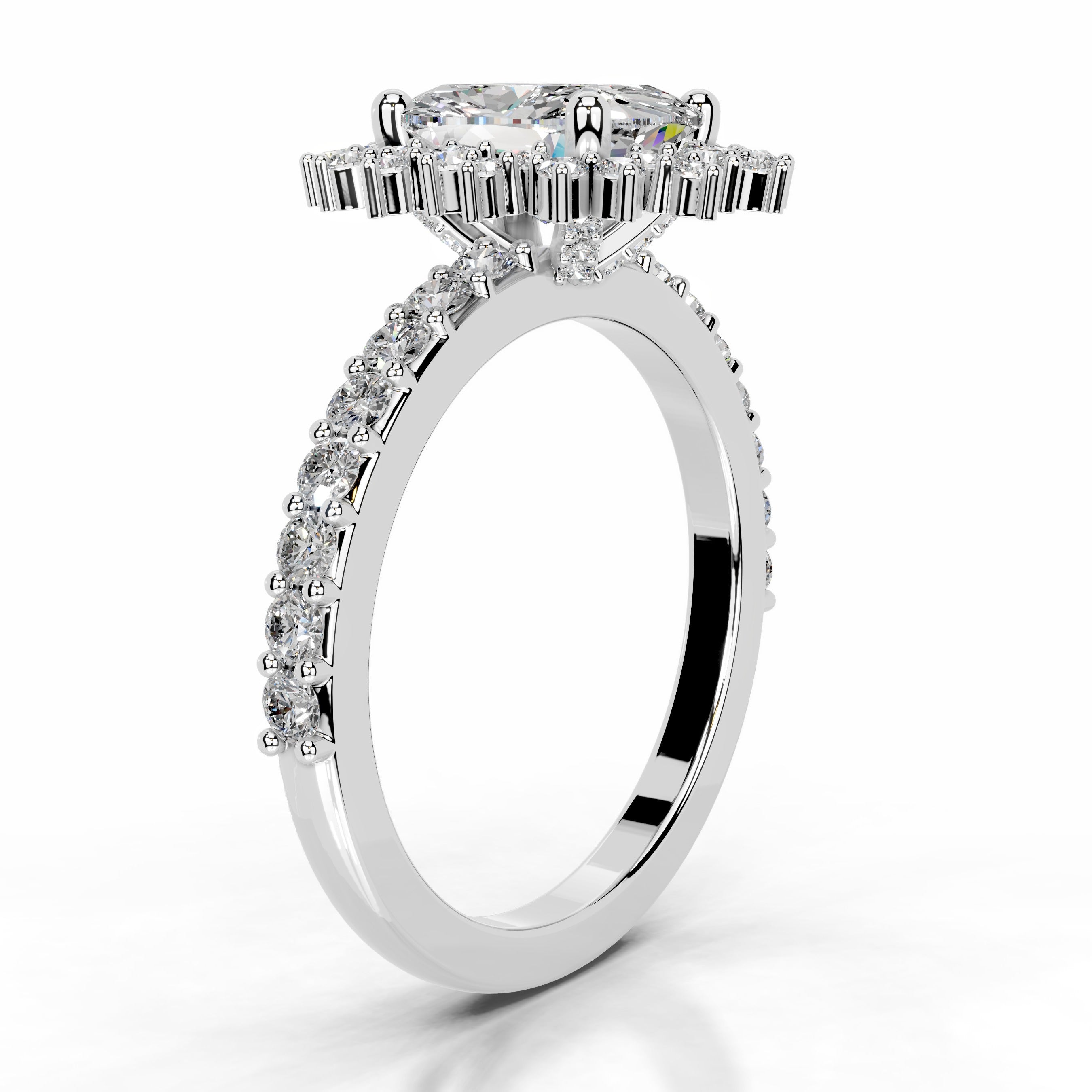 Bodil Moissanite & Diamonds Ring  - Platinum