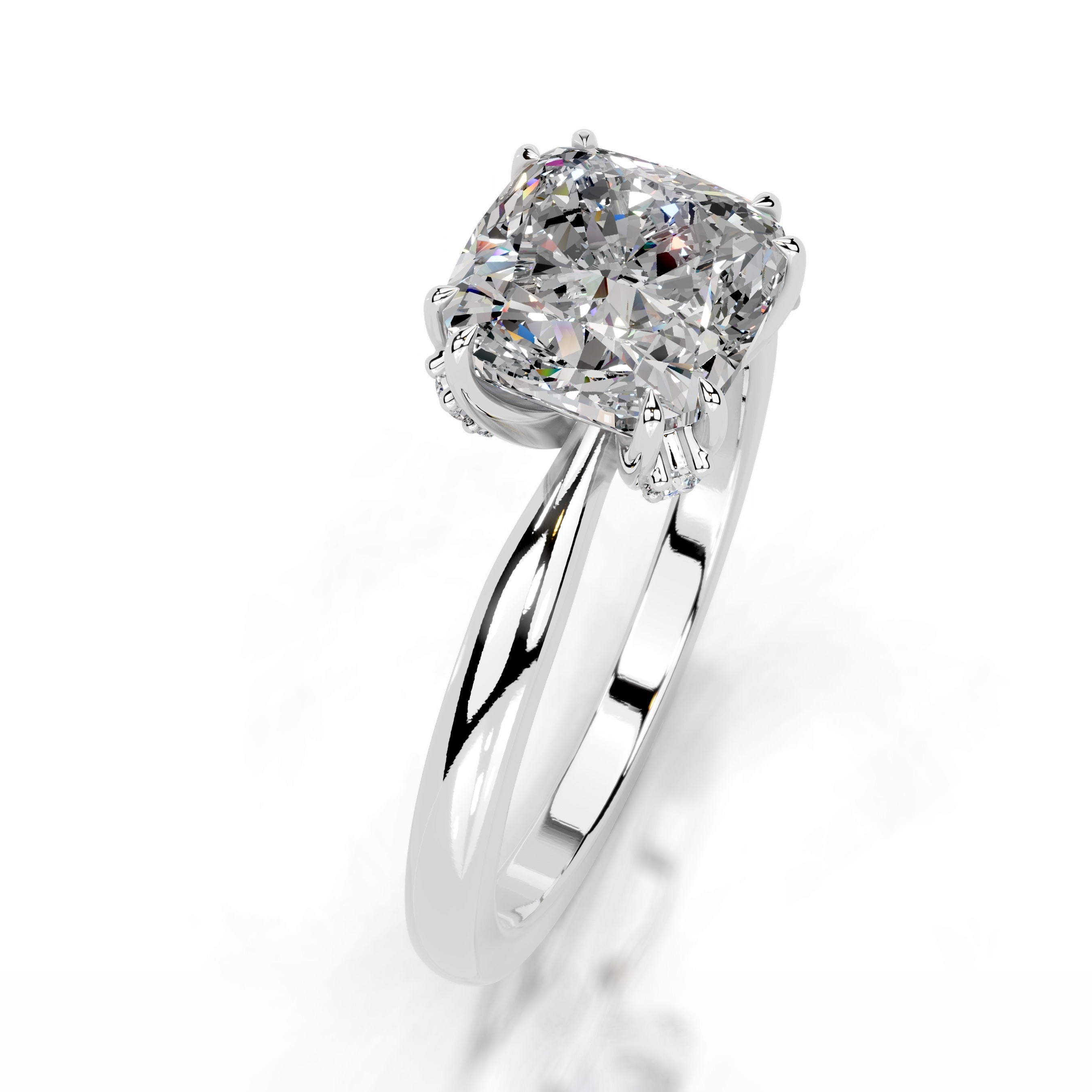 Andora Moissanite & Diamonds Ring  - Platinum